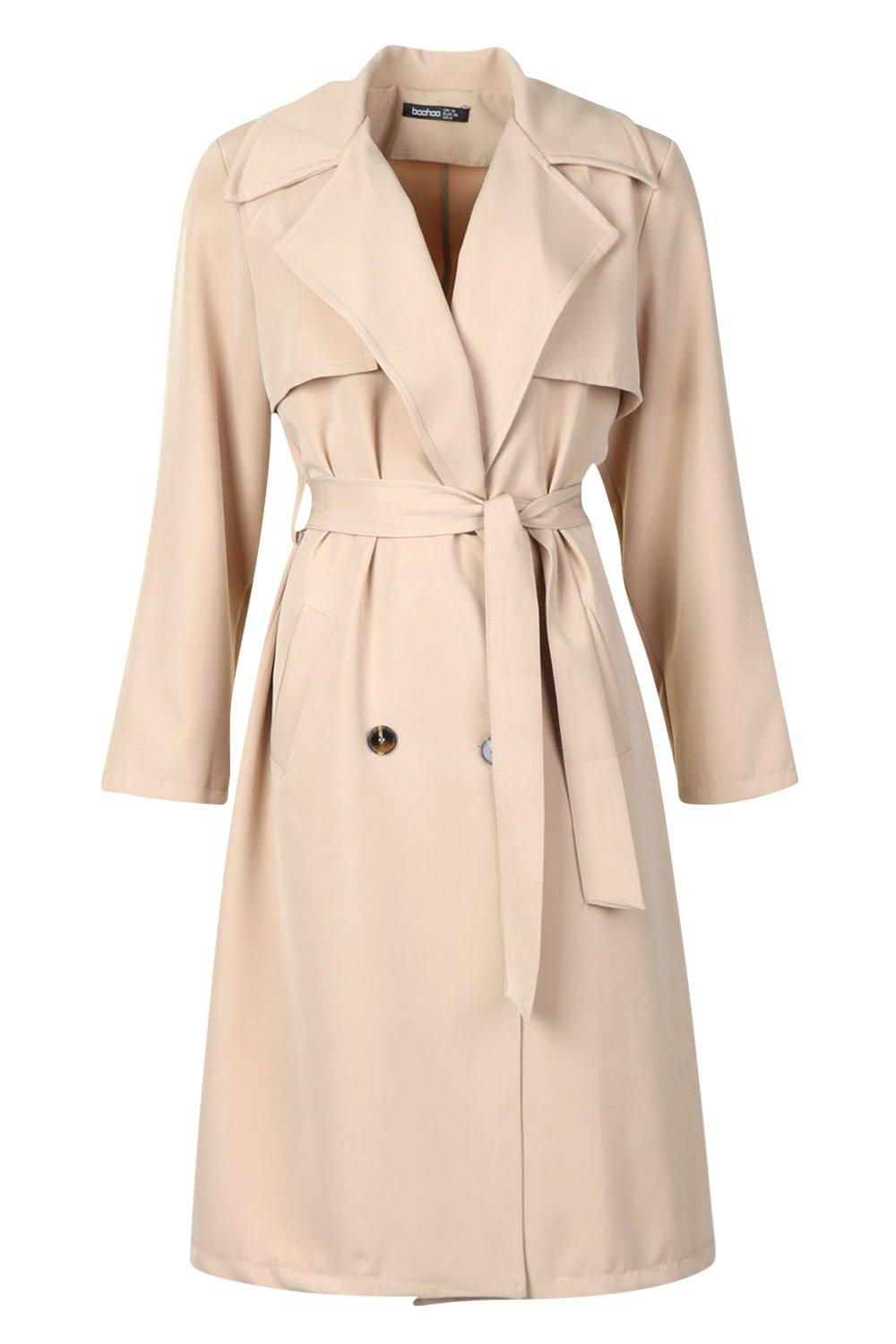 Boohoo hot sale beige coat