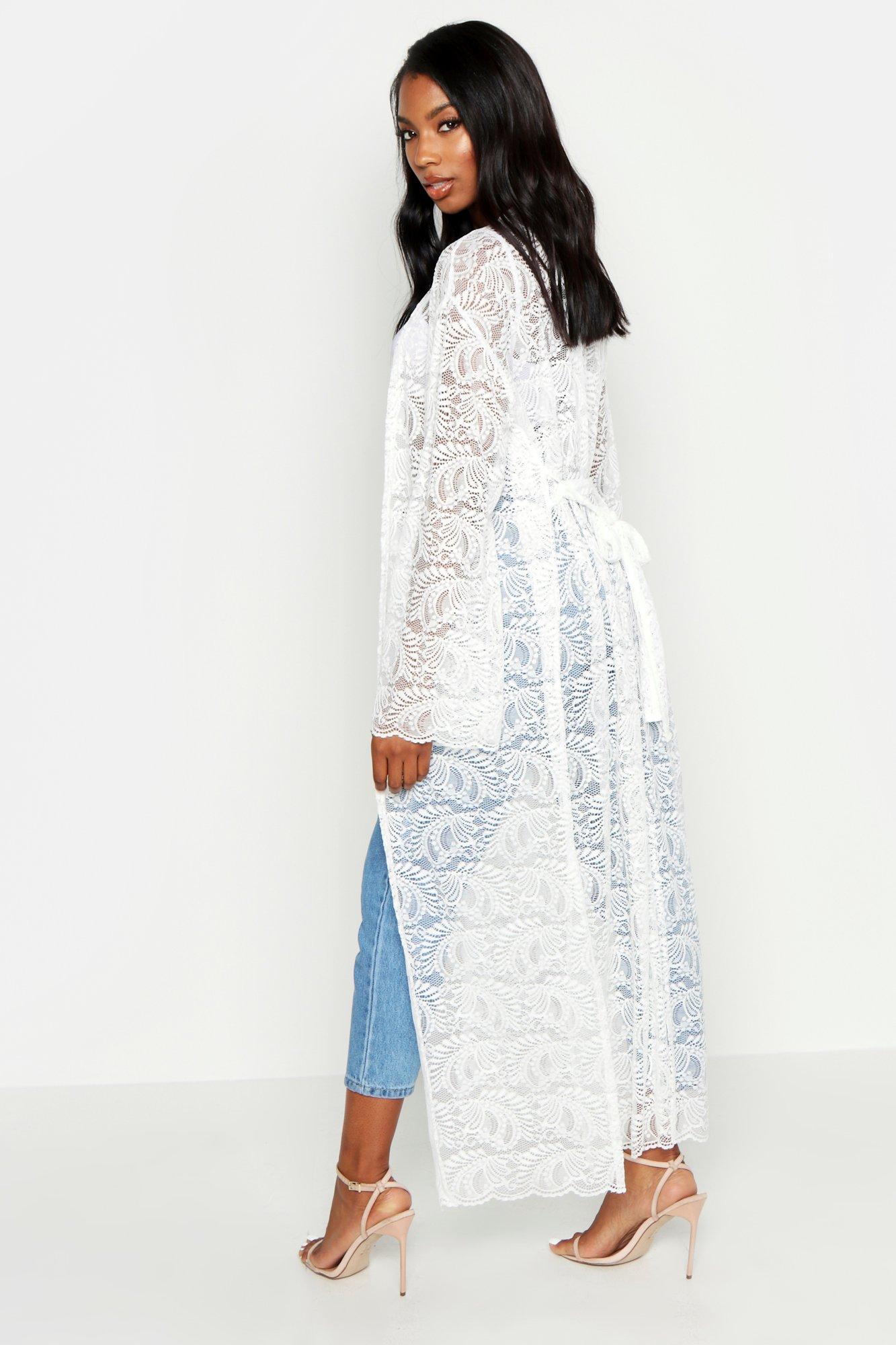 Lace maxi kimono sale