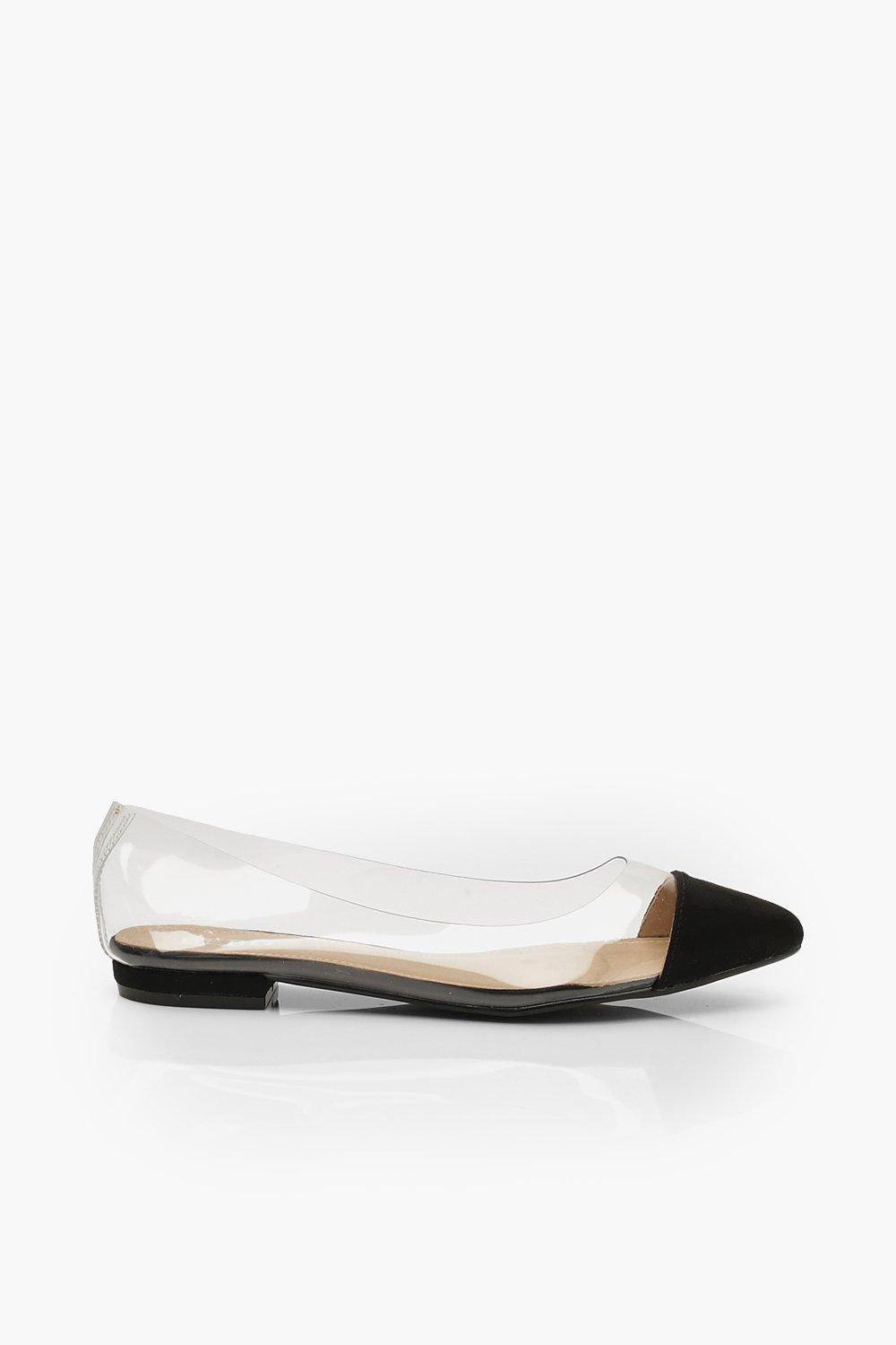 clear pointed toe flats