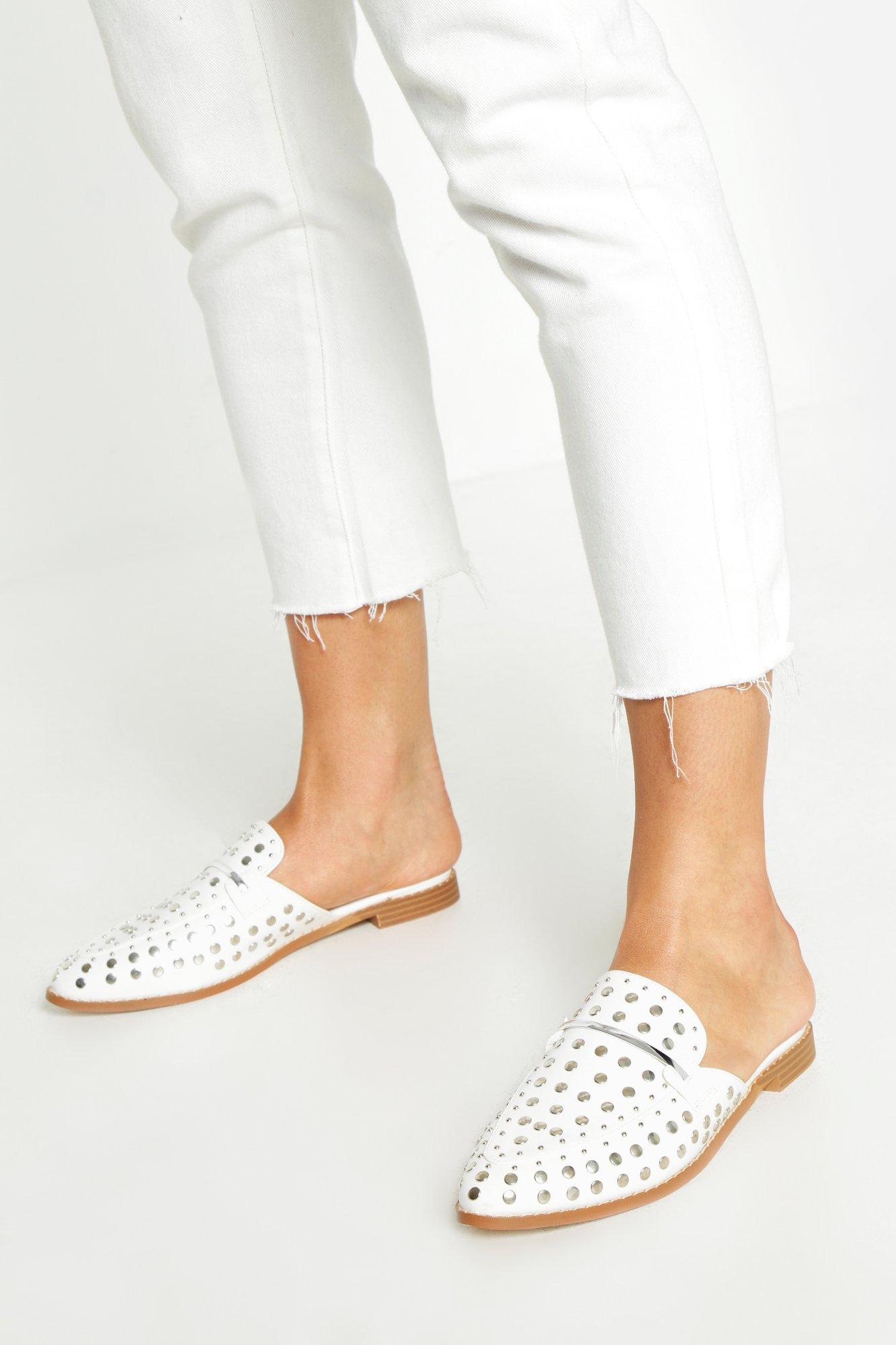 studded mule loafers