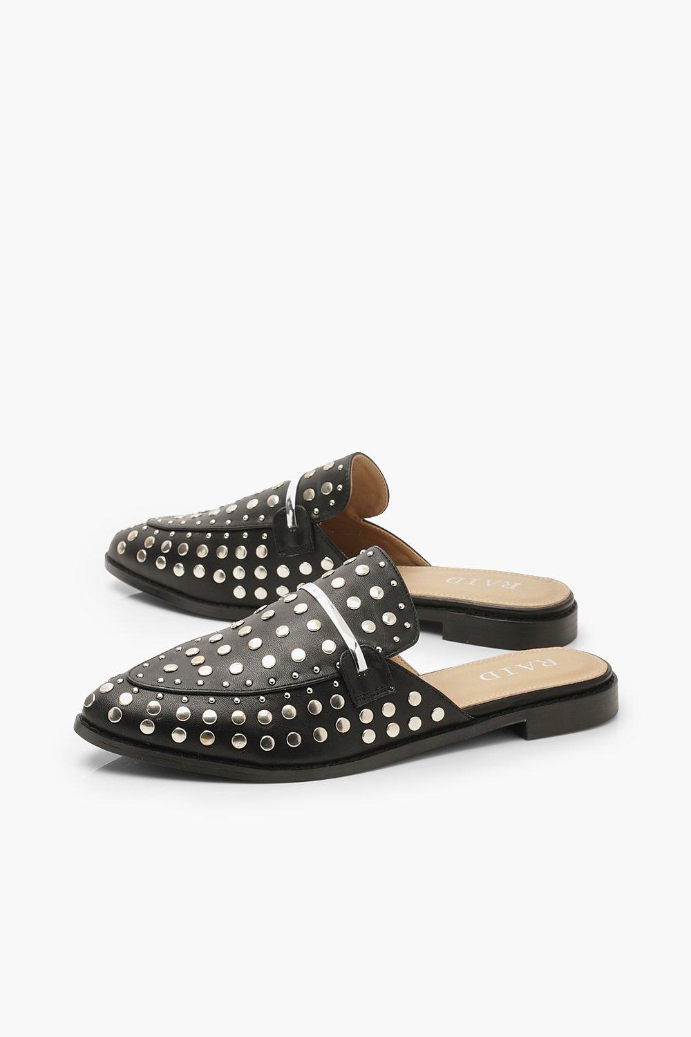 studded loafer mules