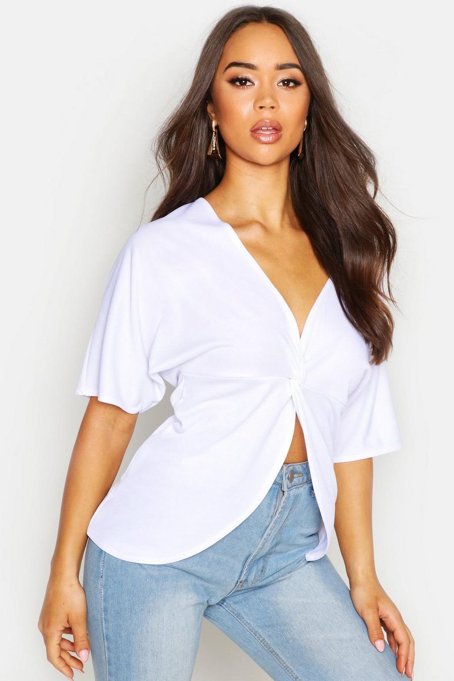 Batwing Twist Front Blouse image number 1