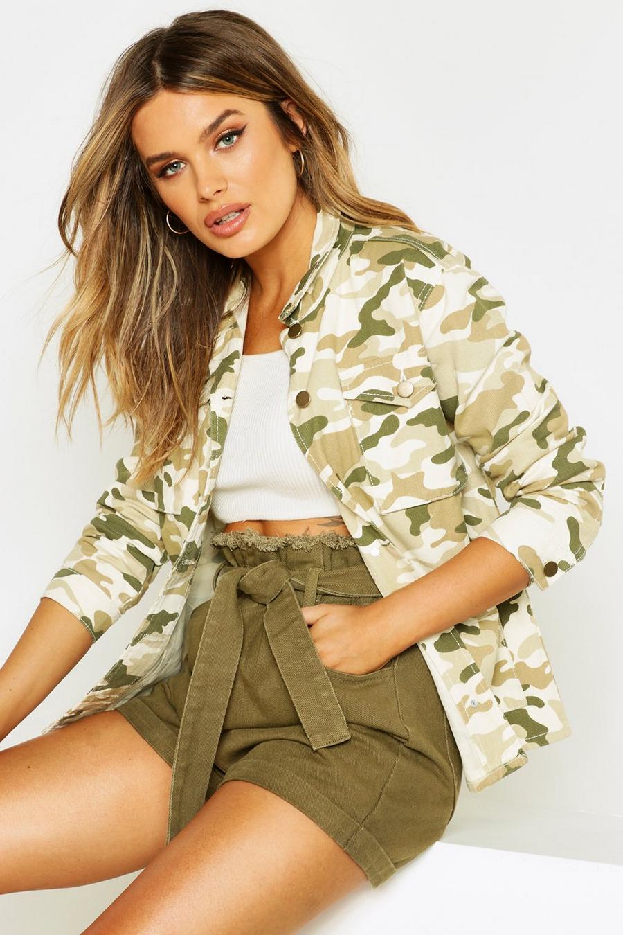 Jeansjacke mit Washed-Camouflage-Muster image number 1
