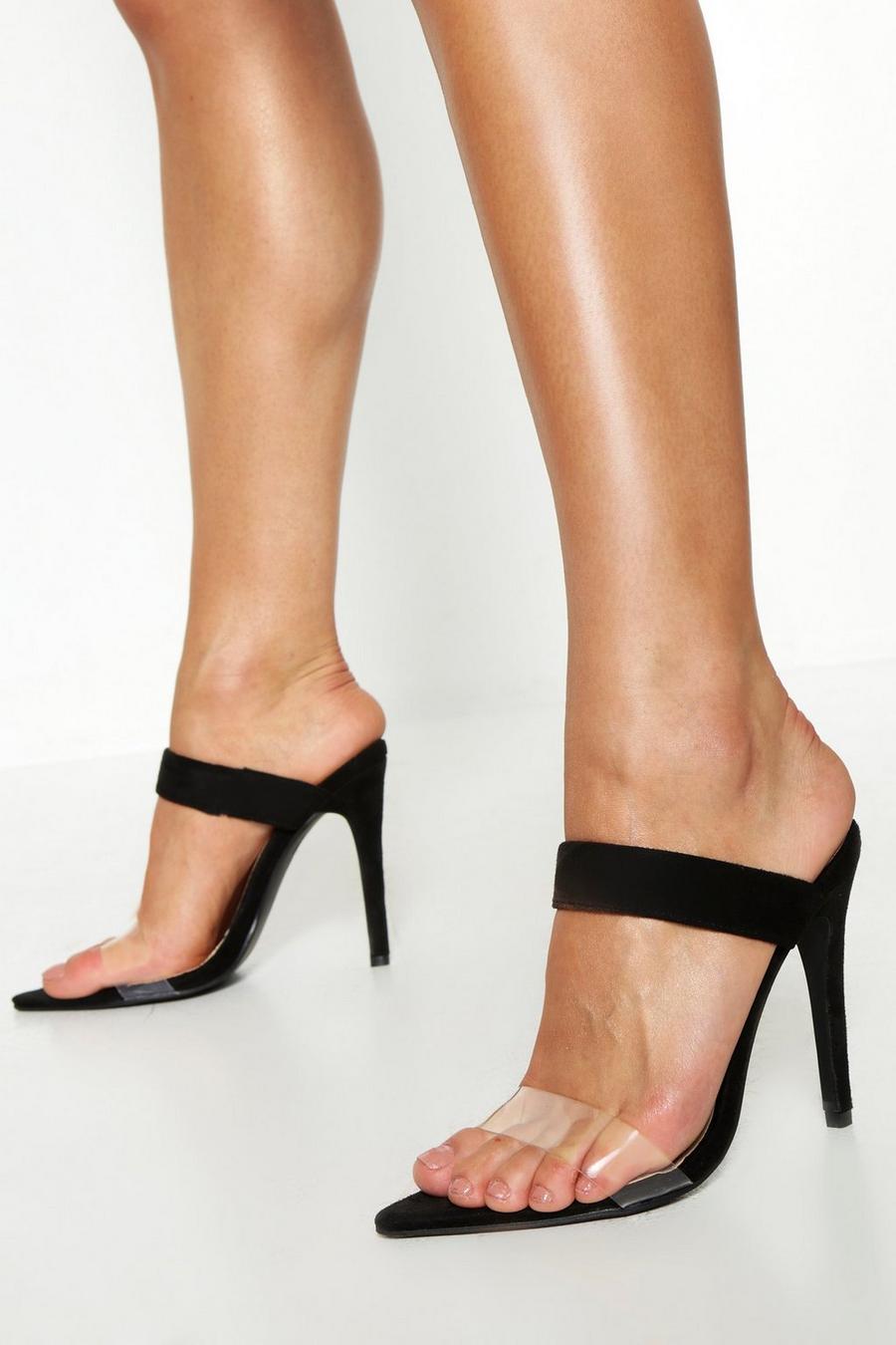 Clear Strap Pointed Toe Mules image number 1