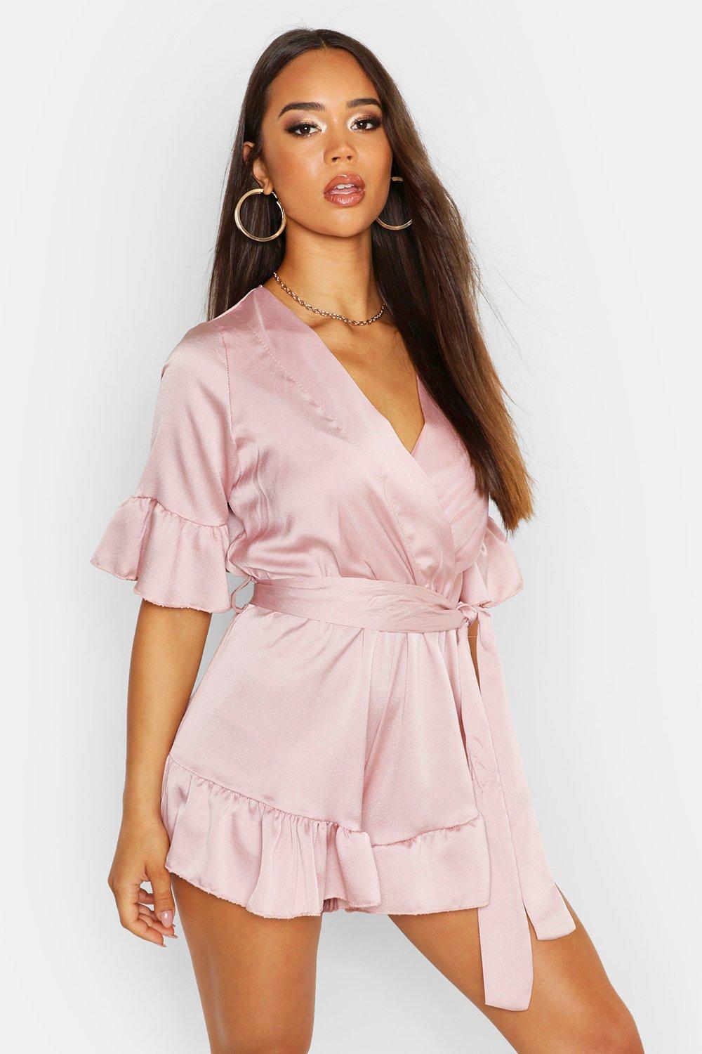 blush romper dress