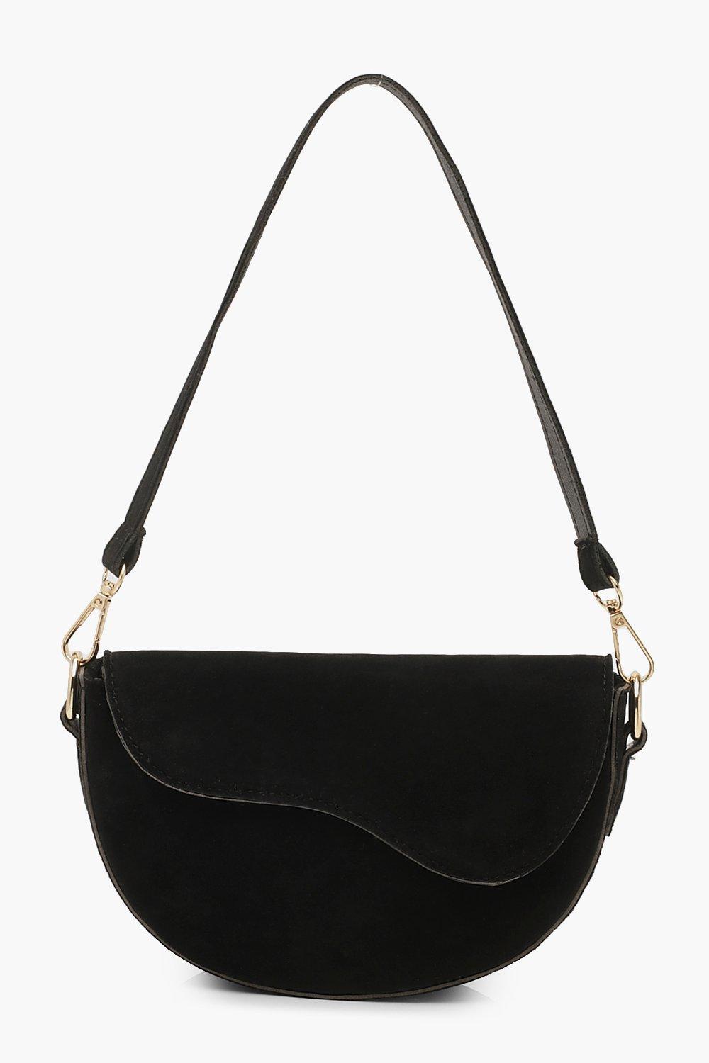 boohoo black handbag