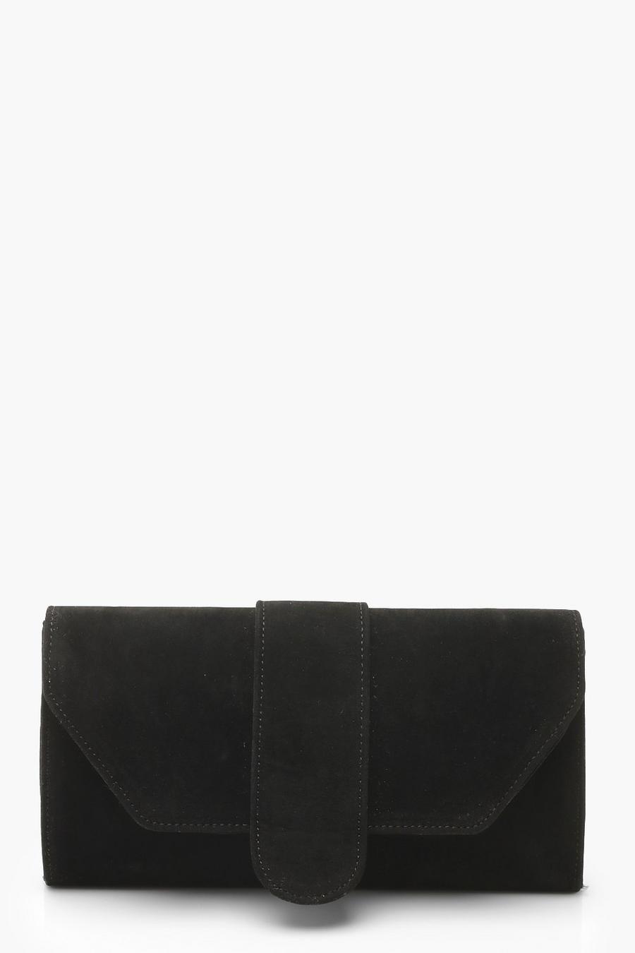 Suedette Front Tab Clutch Bag image number 1