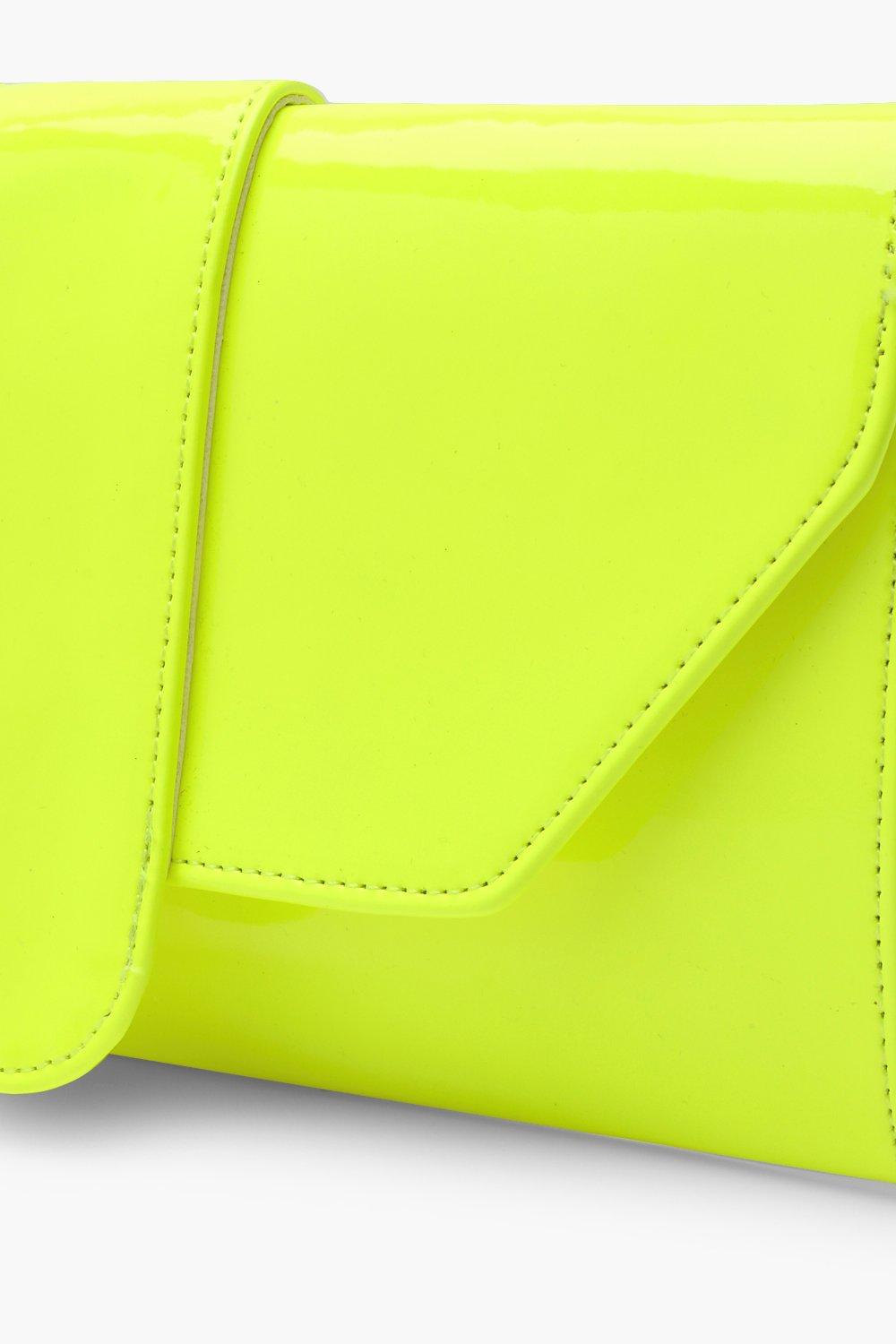 Neon lime on sale clutch bag