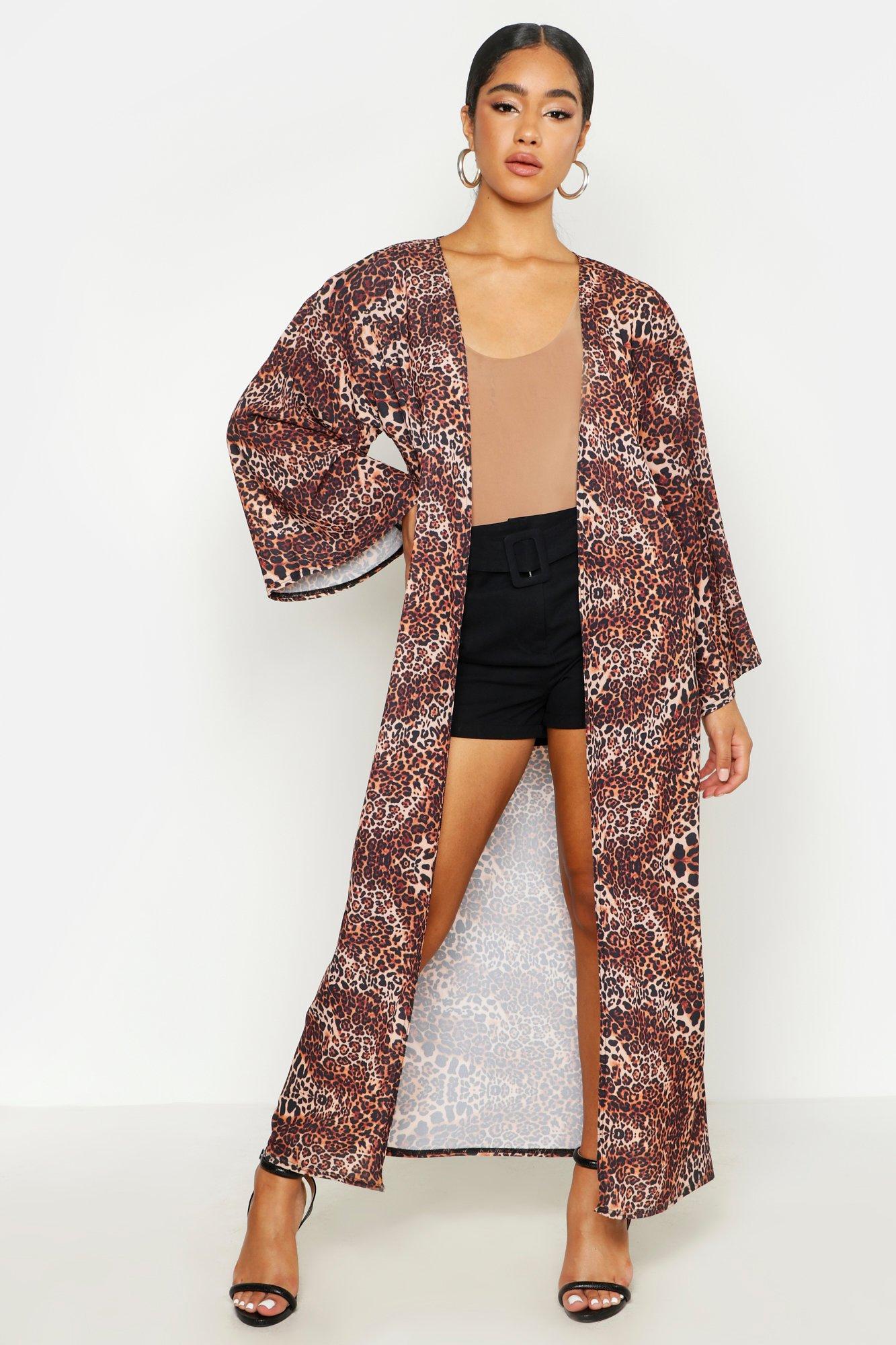 leopard maxi kimono