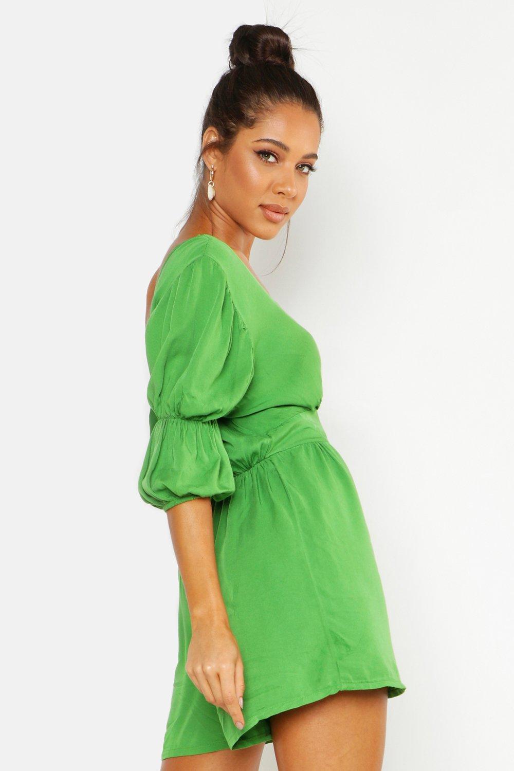 Boohoo green playsuit cheap