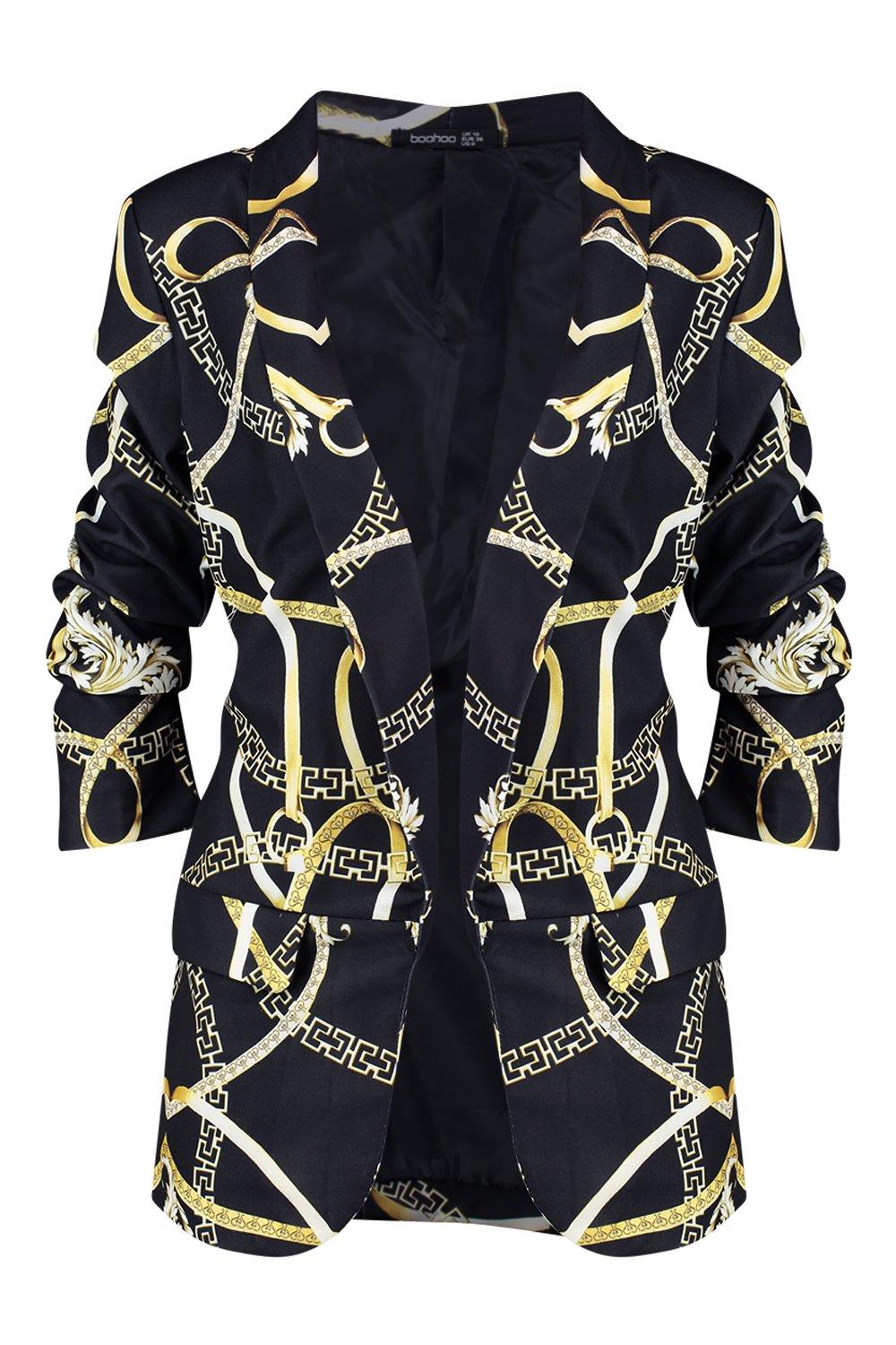 Chain print blazer sale