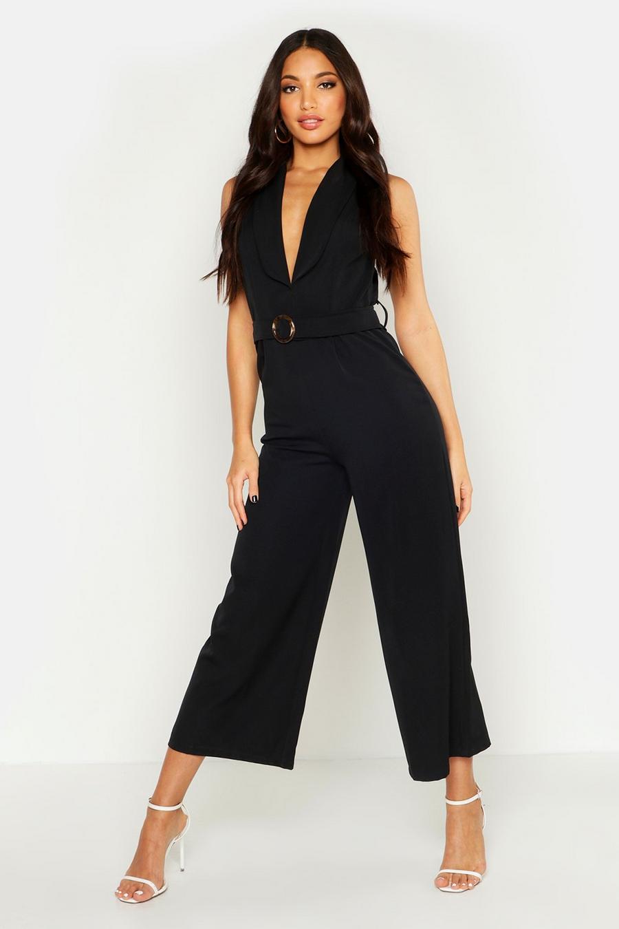 Sleeveless Belted Ankle Length Jumpsuit image number 1