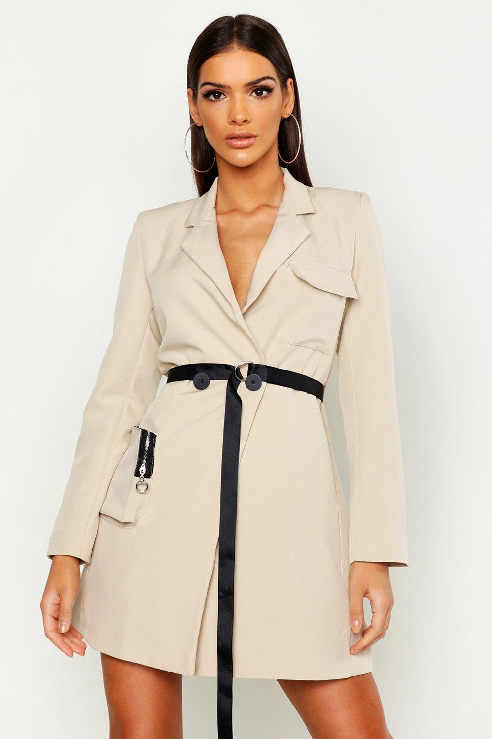 stone blazer dress