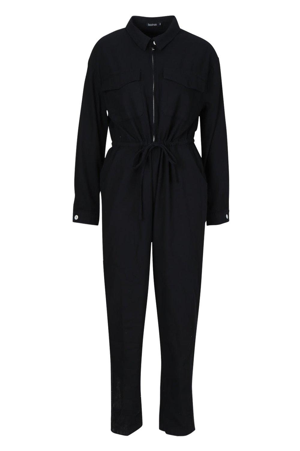 New look boiler suit black deals
