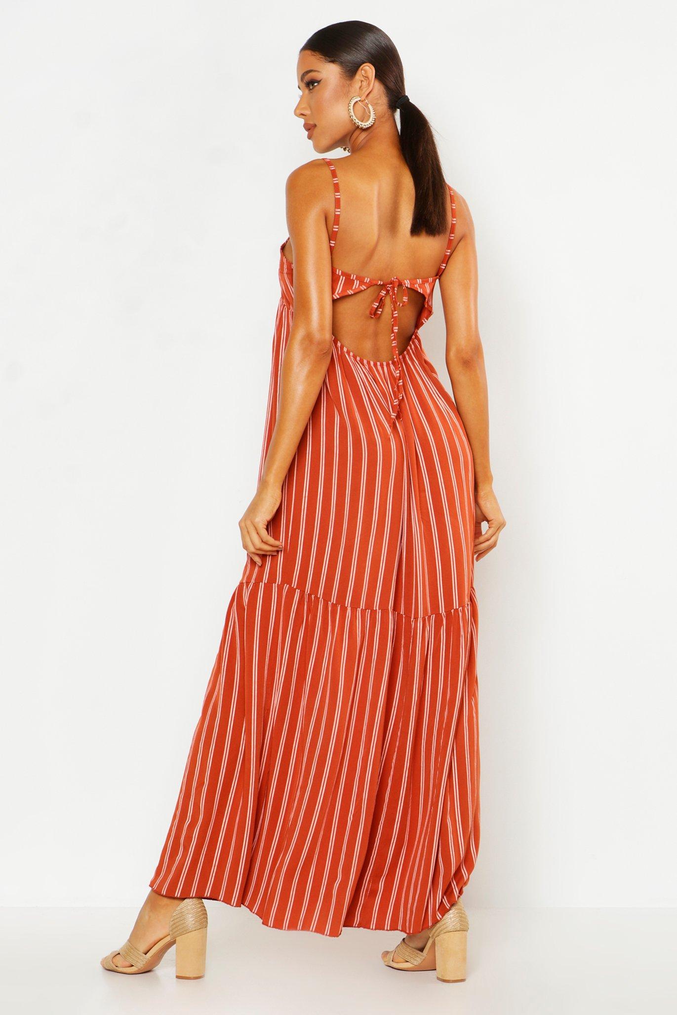 boohoo terracotta dress