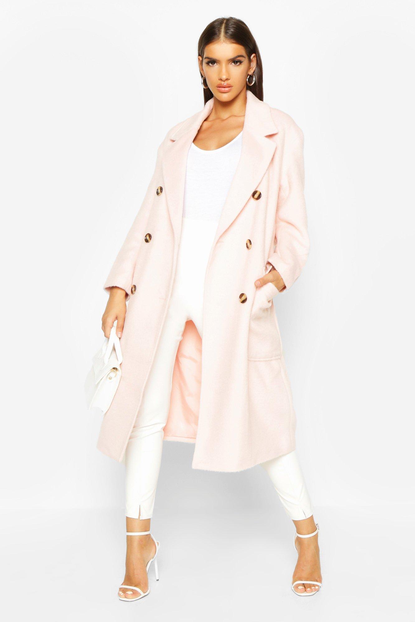 boohoo double breasted coat