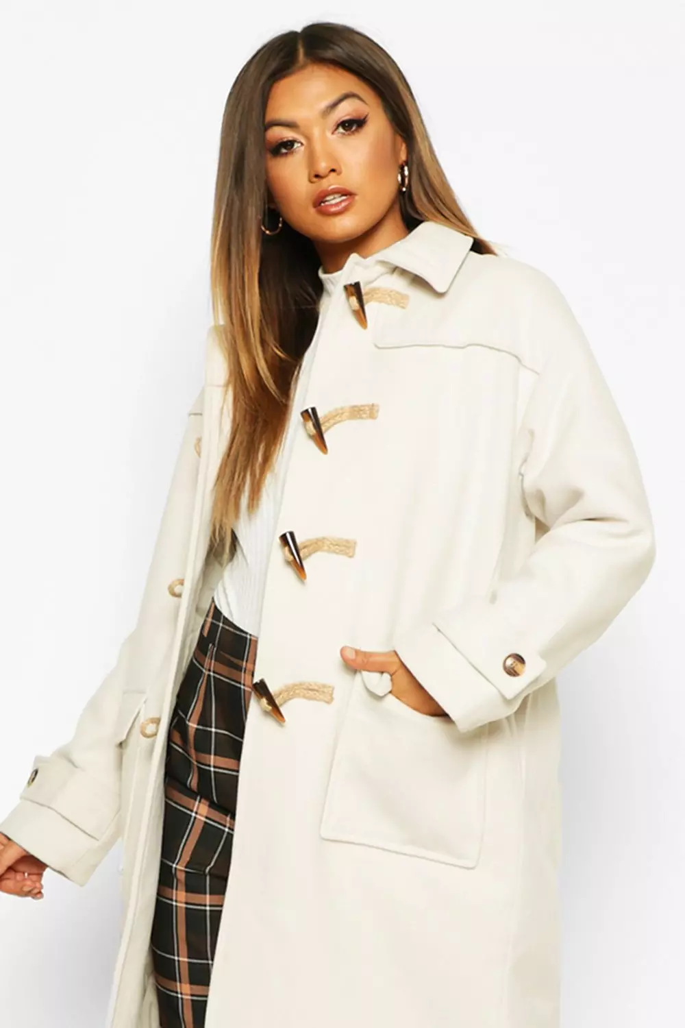 Boohoo duffle clearance coat