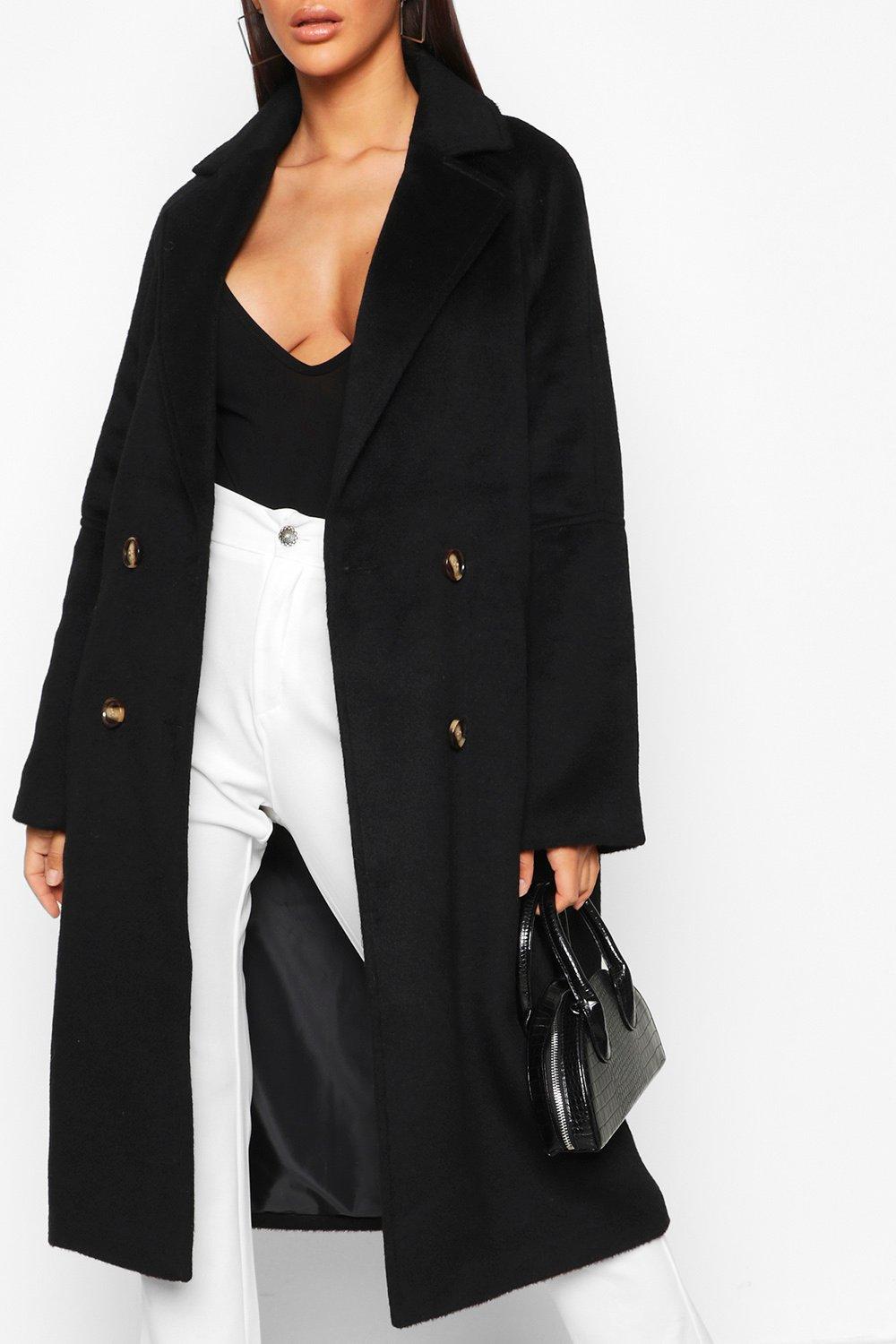 Boohoo double 2025 breasted coat