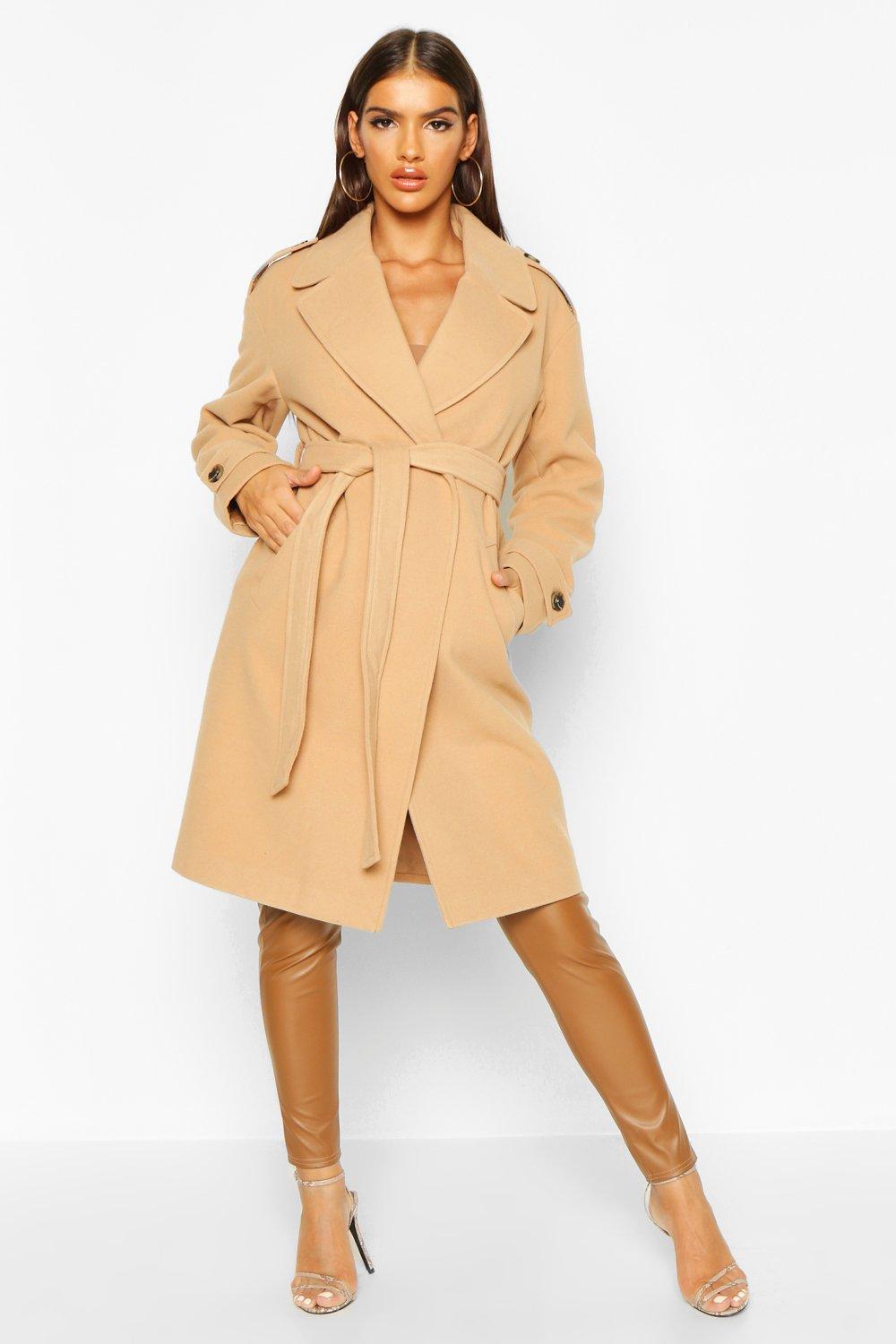 boohoo curve coats