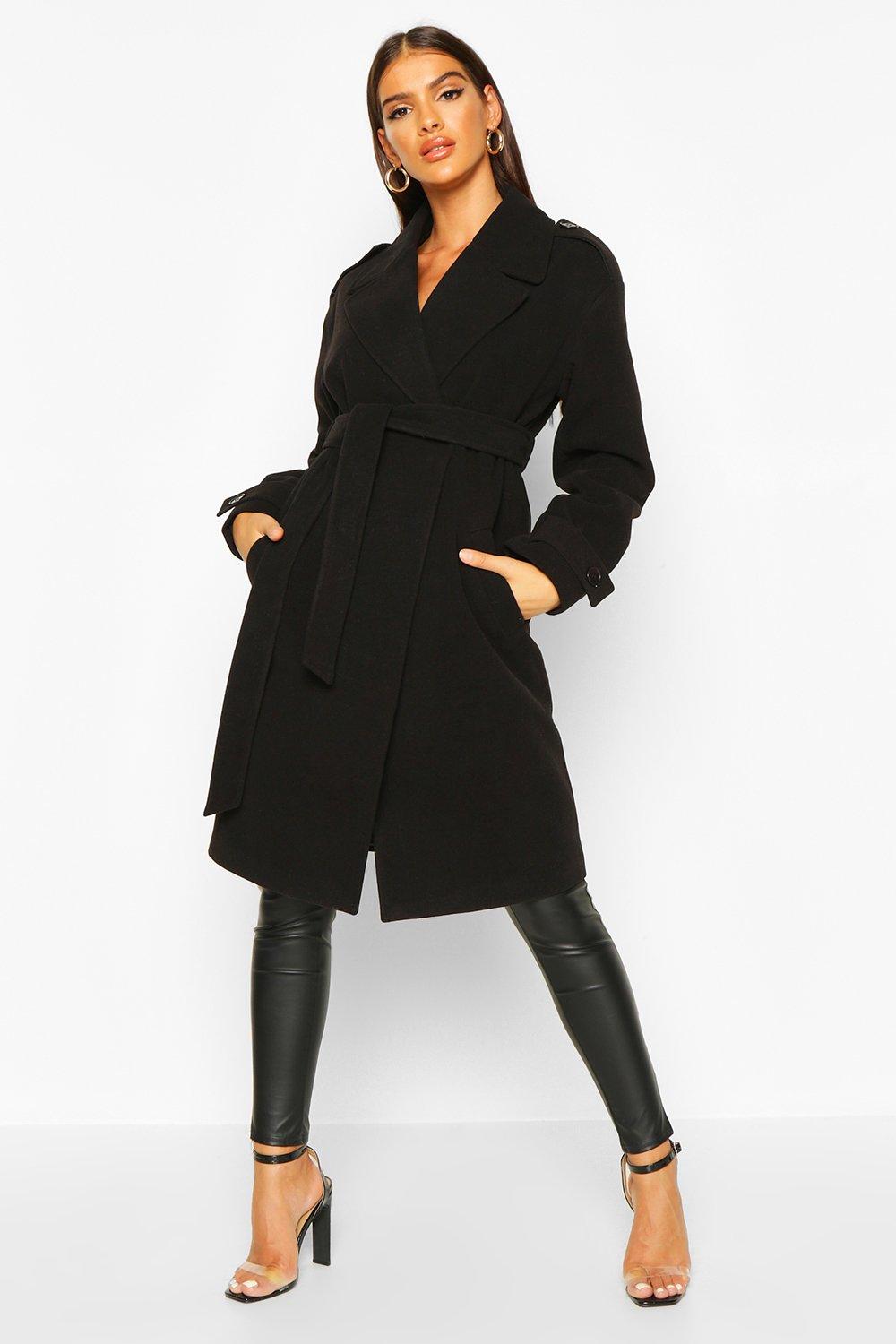 boohoo wrap coat