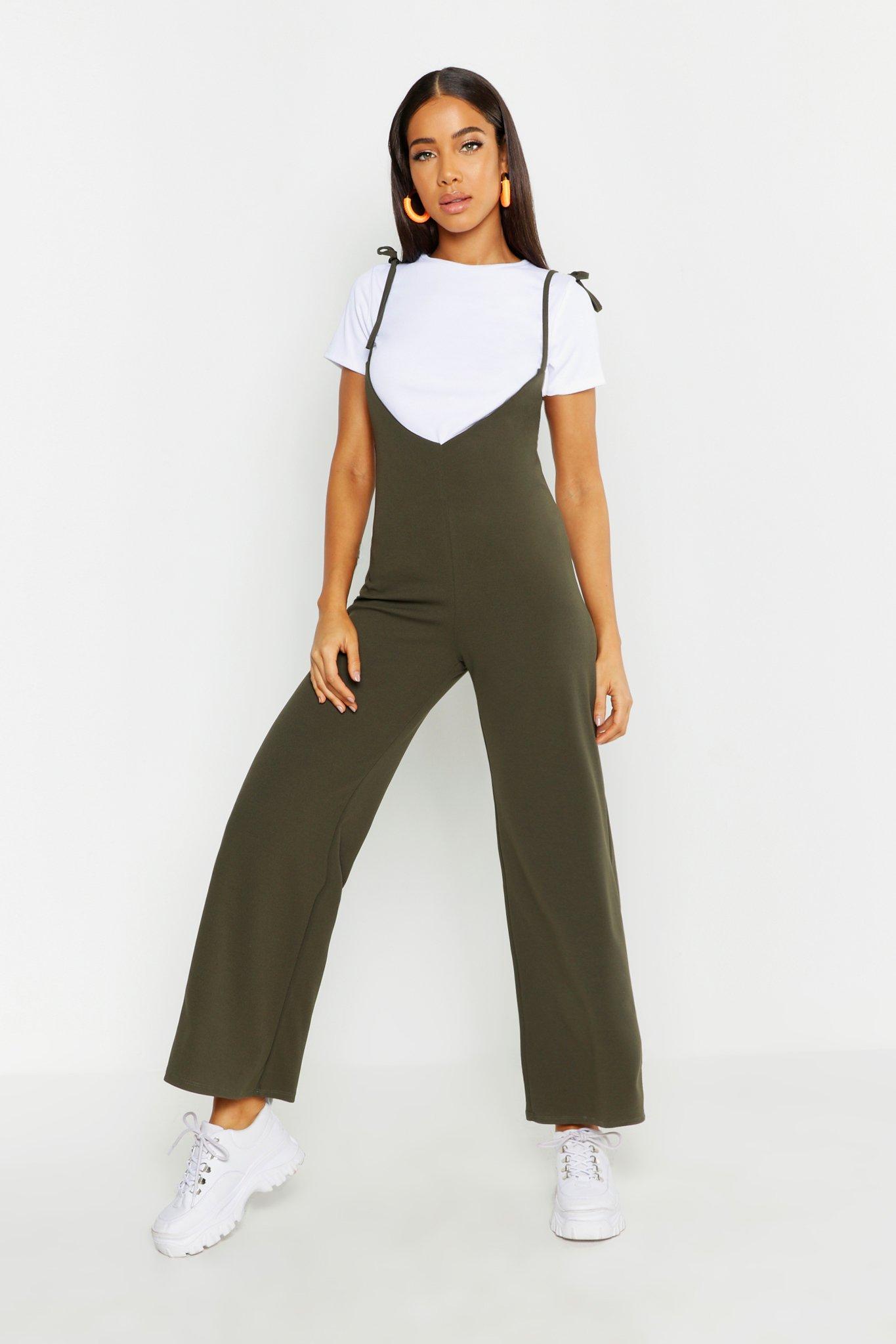 Jumpsuit with sale crop top layer