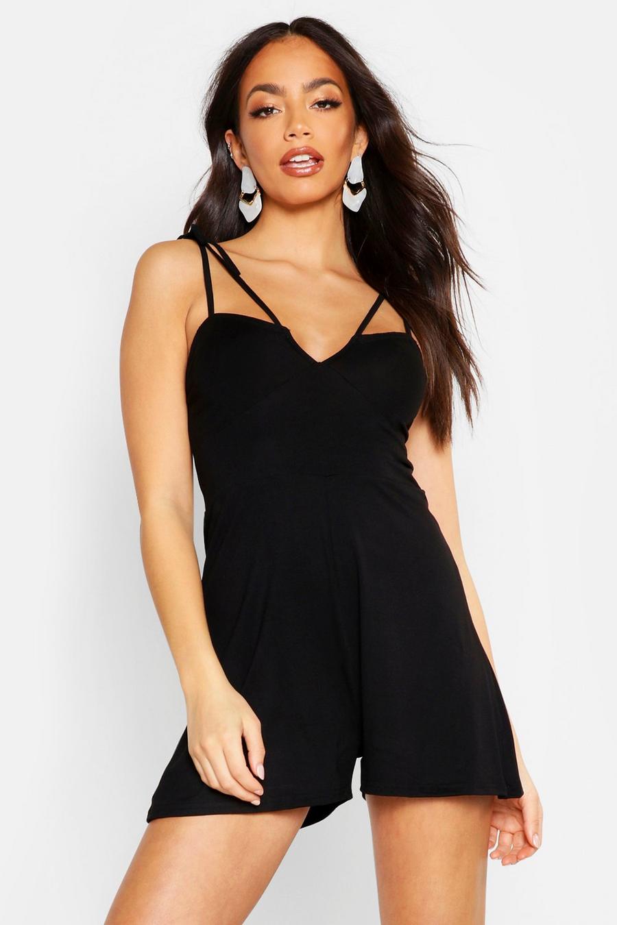 Bust Cup Tie Detail Fit and Flare Playsuit image number 1