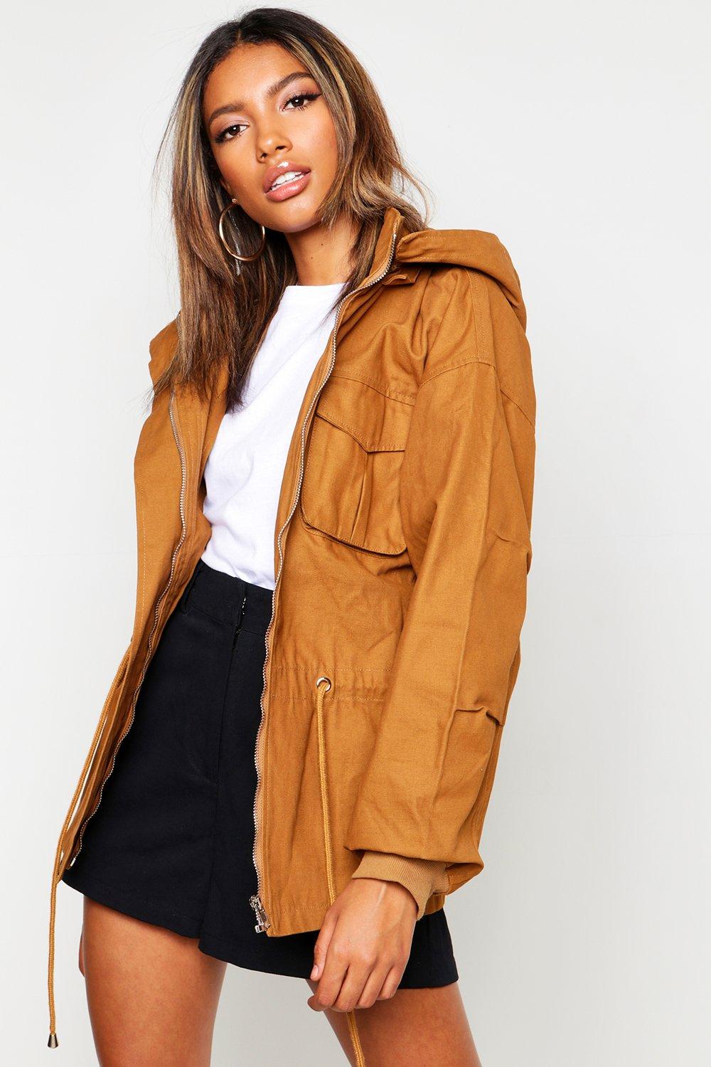 utility hooded jacket