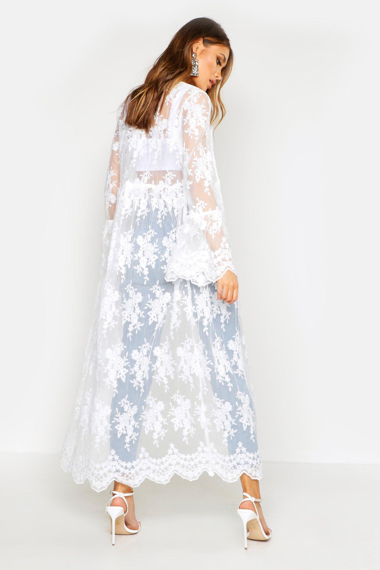 Lace maxi kimono hotsell