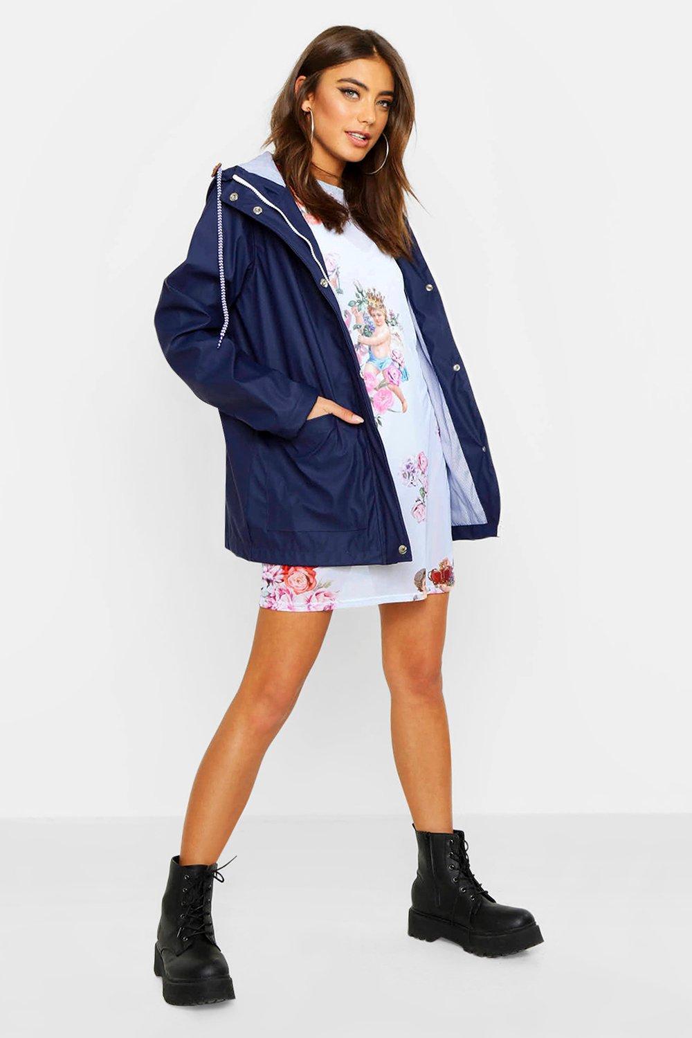 Boohoo rain clearance jacket