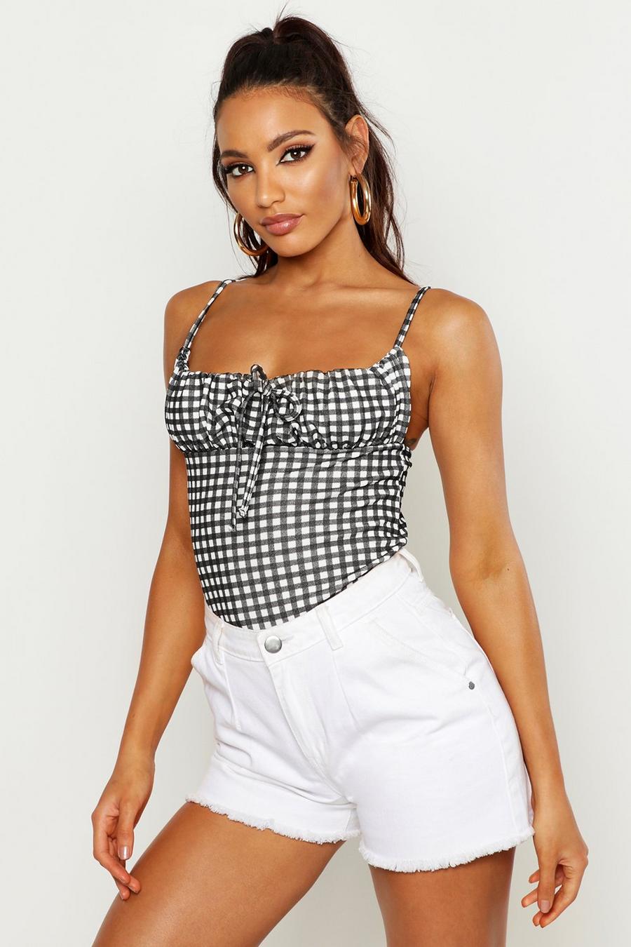 Gingham Gathered Front Cami image number 1