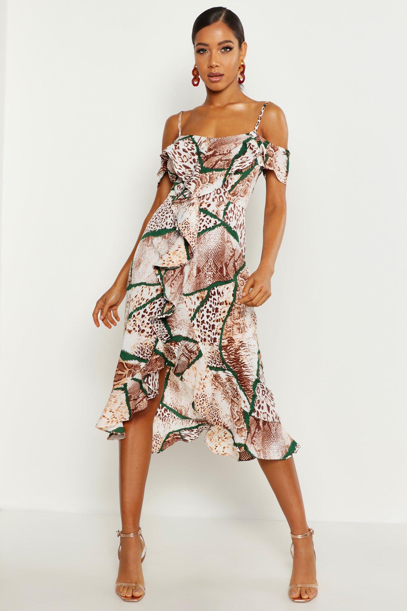 boohoo print dress