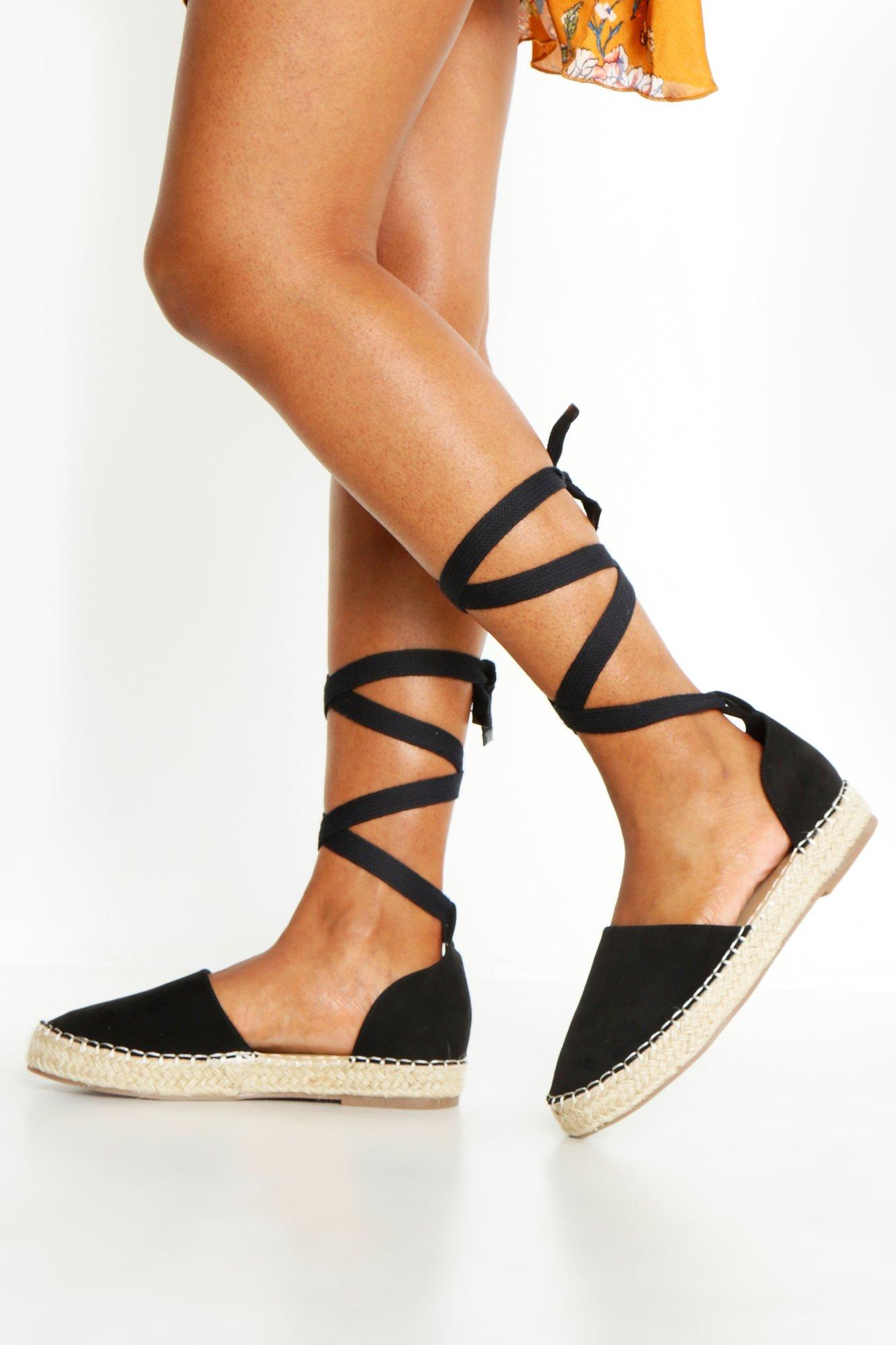 espadrillas basse con lacci