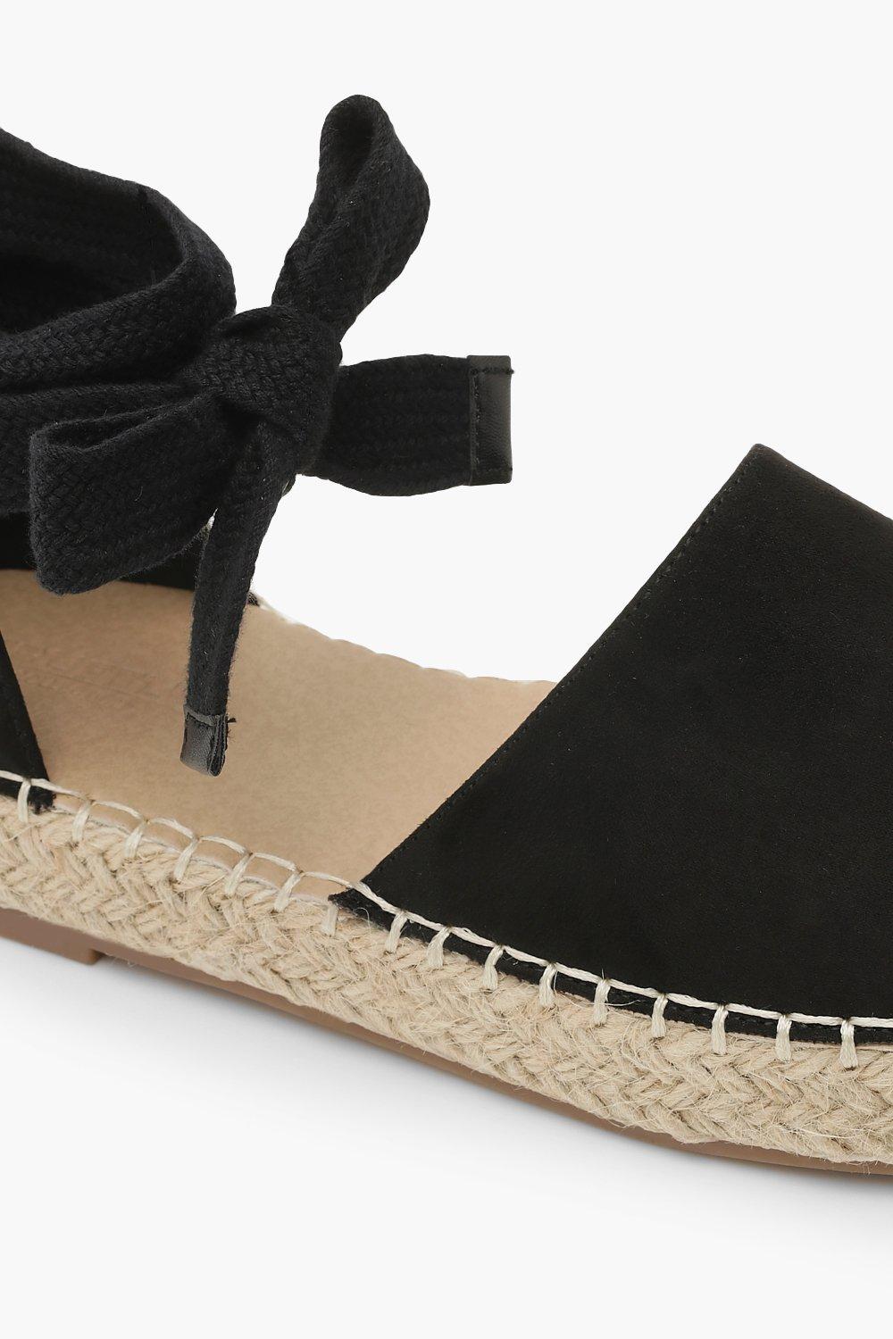 Ankle Wrap Flat Espadrilles