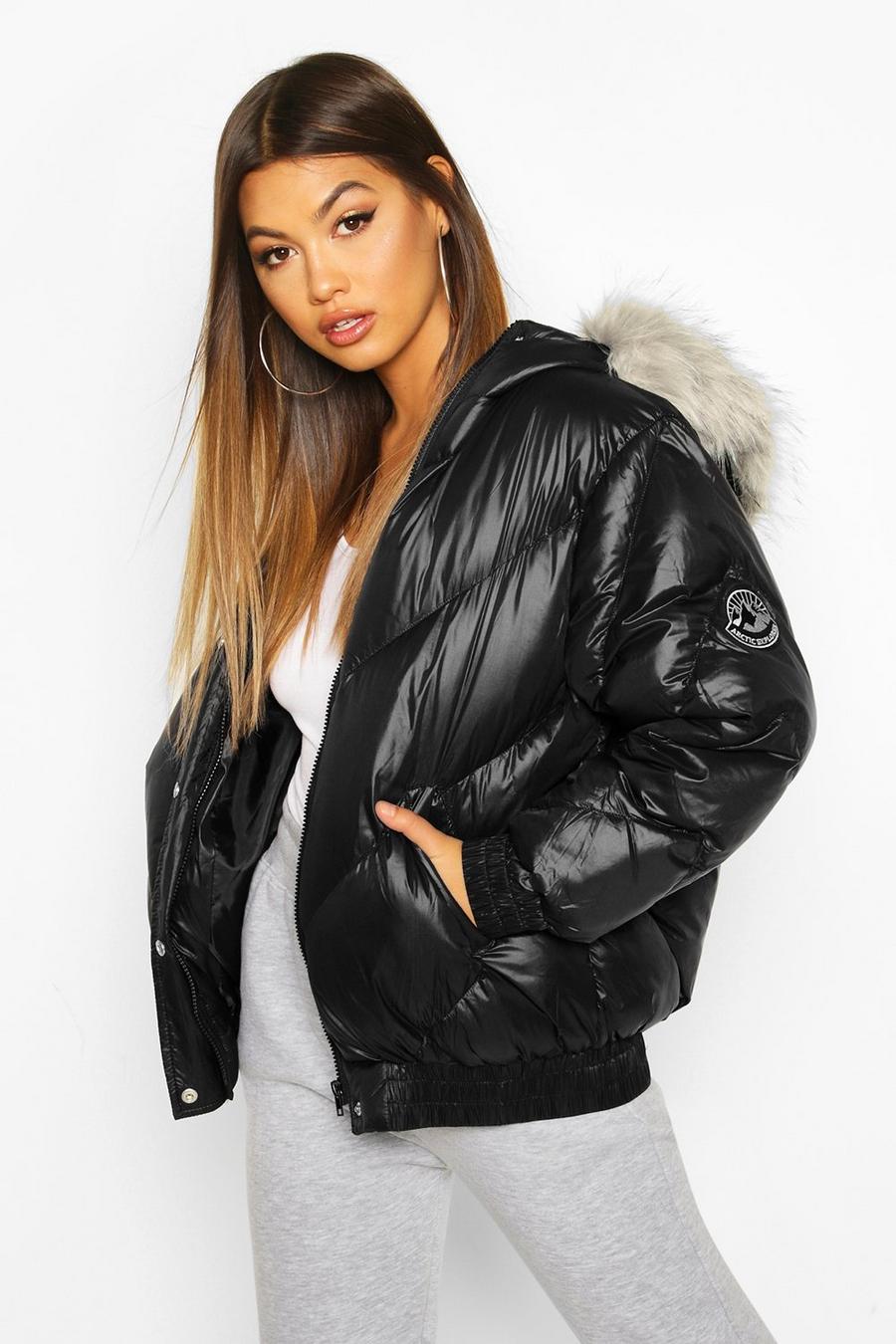Cire Faux Fur Hooded Puffer