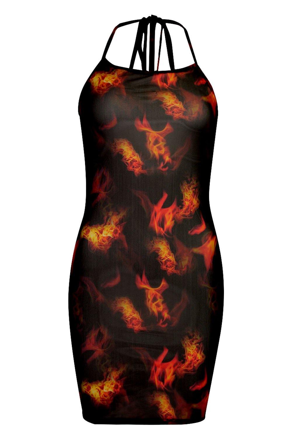 Mesh shop flame dress