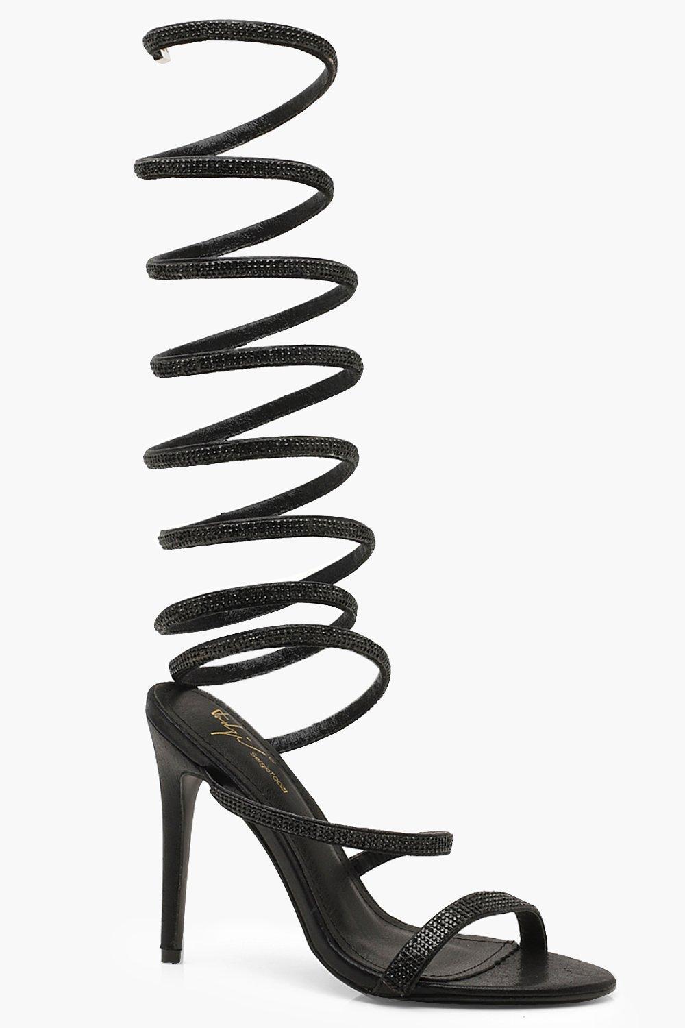 Strap around leg outlet heels