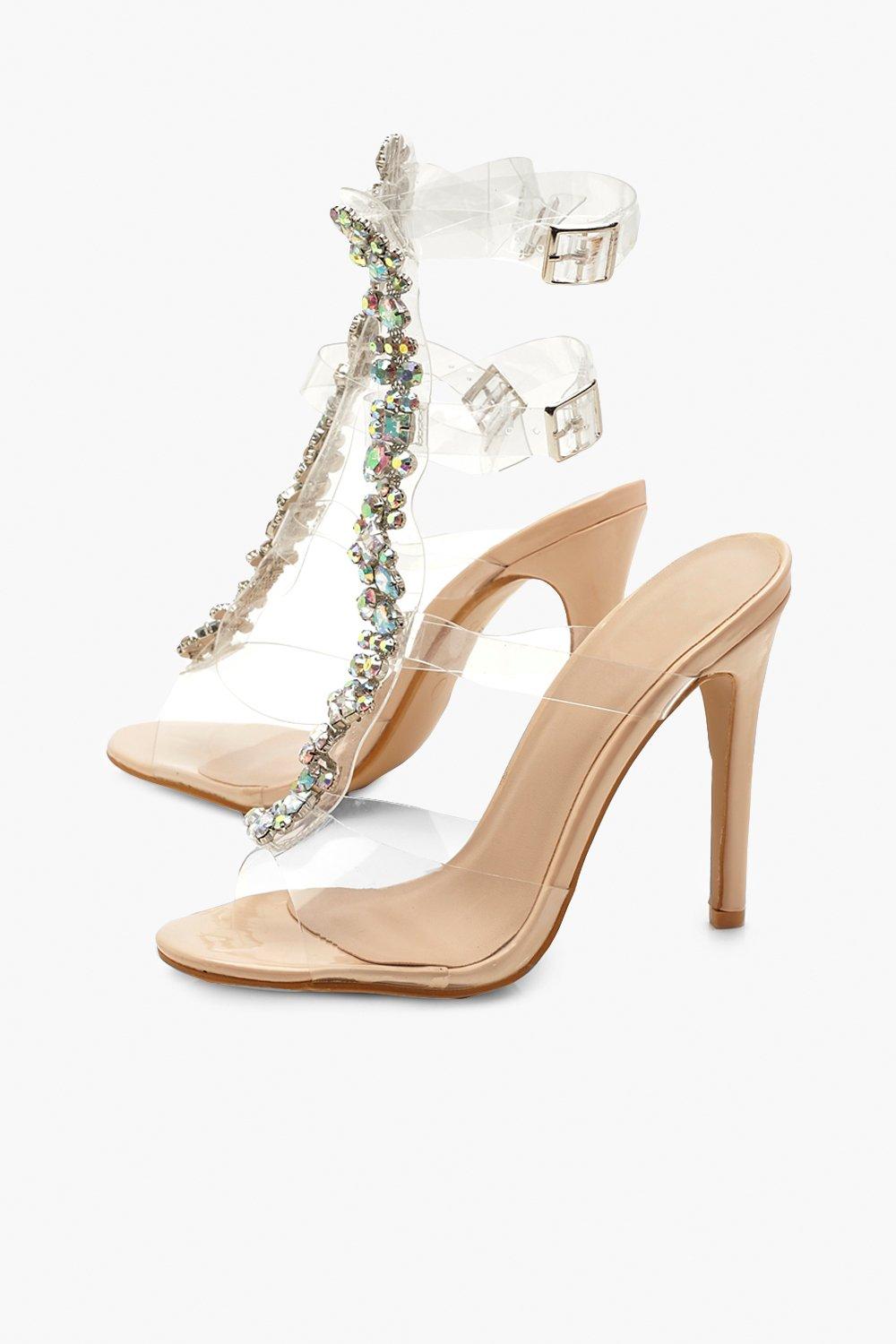 Clear store gladiator heels