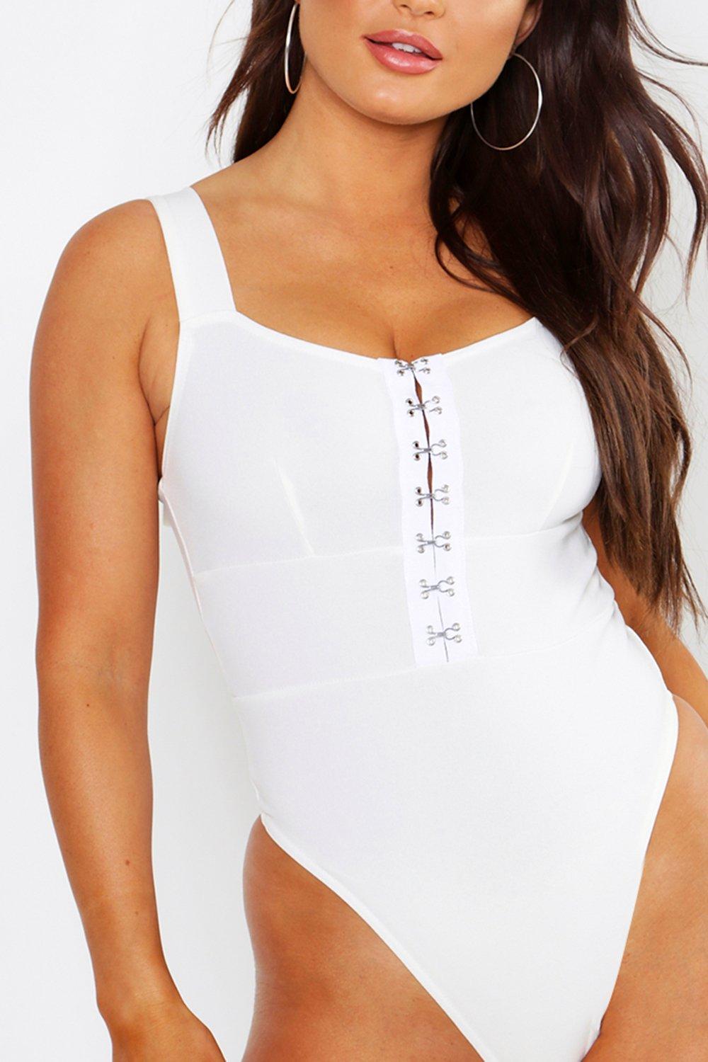 Missguided - Lace Up Front Bodysuit White  Lace bodysuit top, White lace  bodysuit, Lace bodysuit