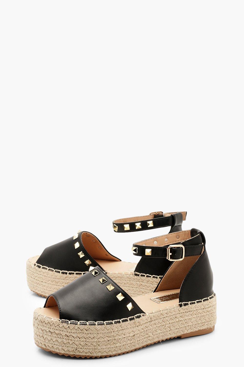 studded flatform espadrilles