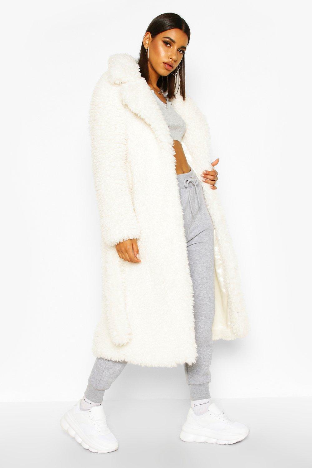 long line fur coat