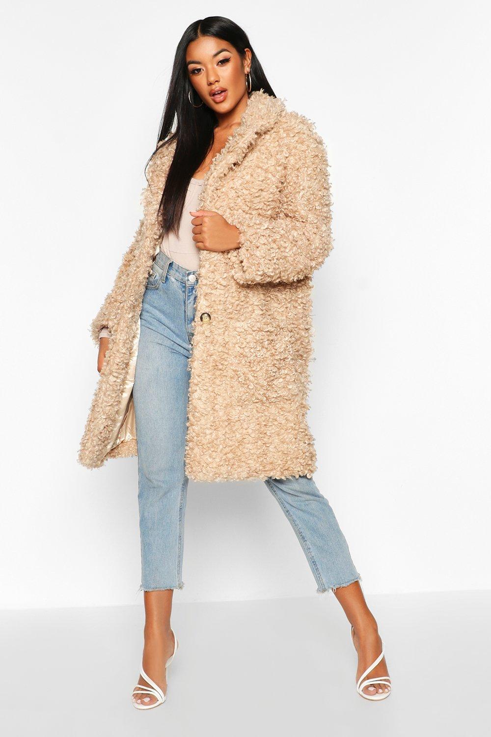 teddy longline coat