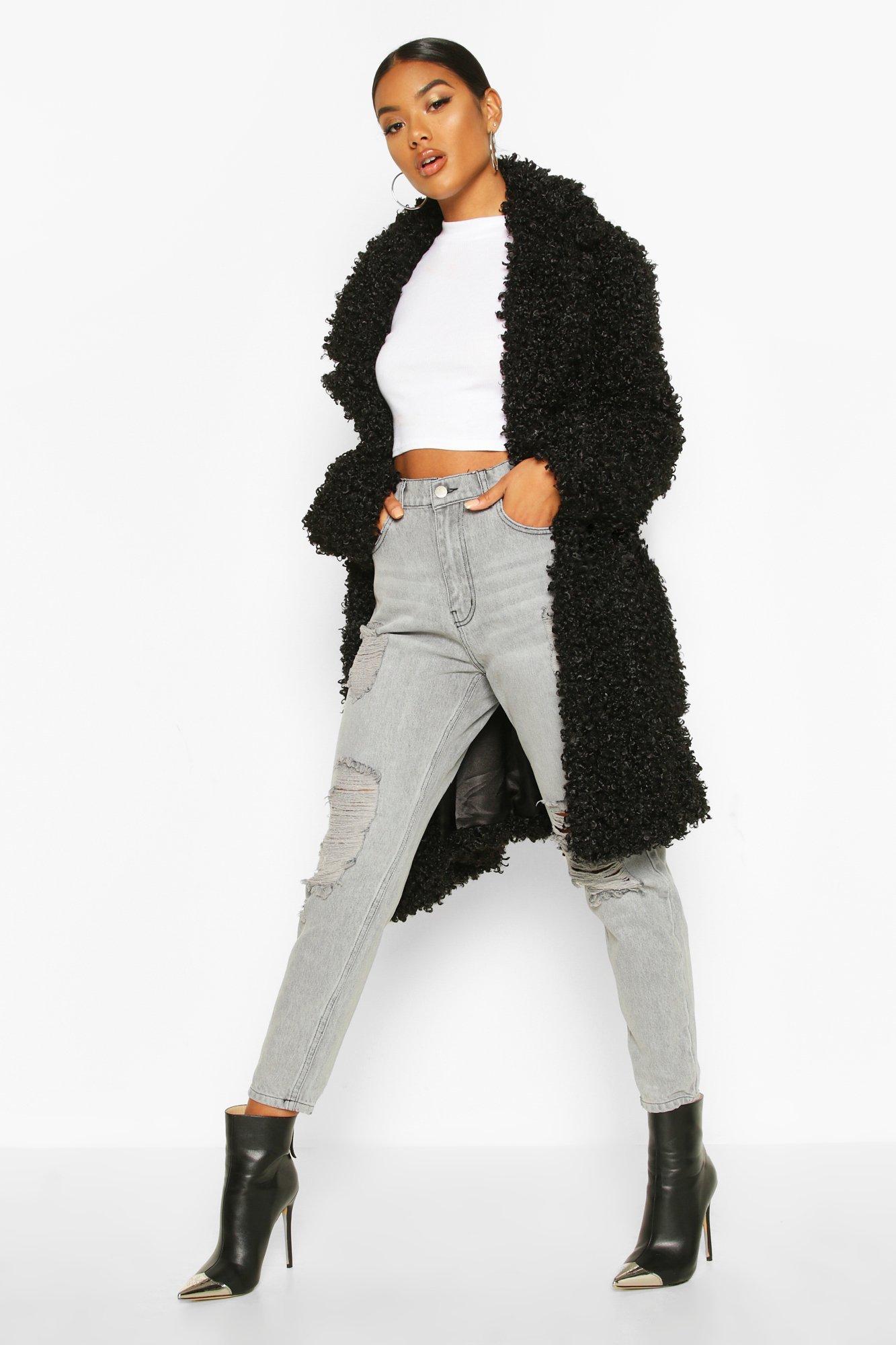 belted fur jacket