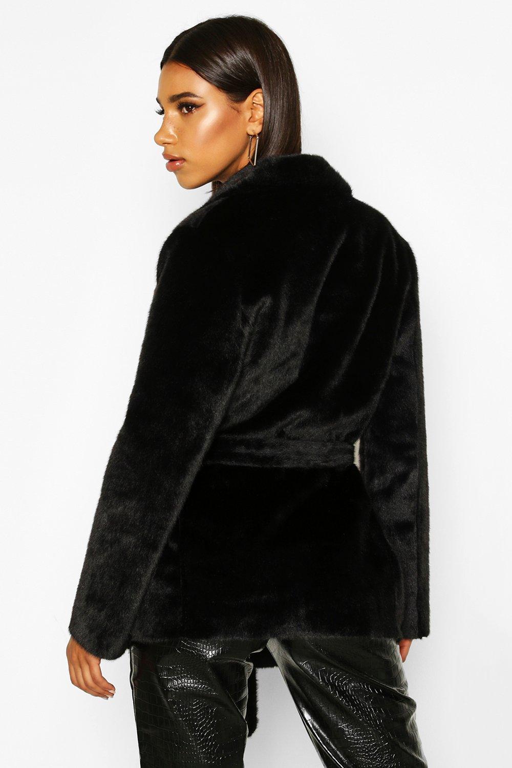 suede wrap coat
