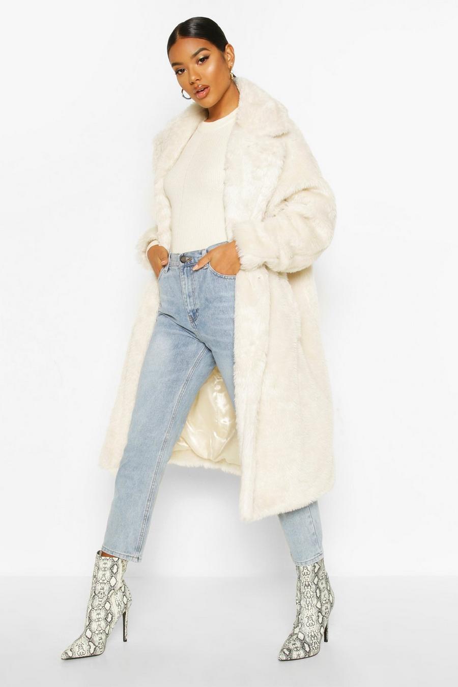 Oversized-Fake-Fur-Mantel, Creme image number 1