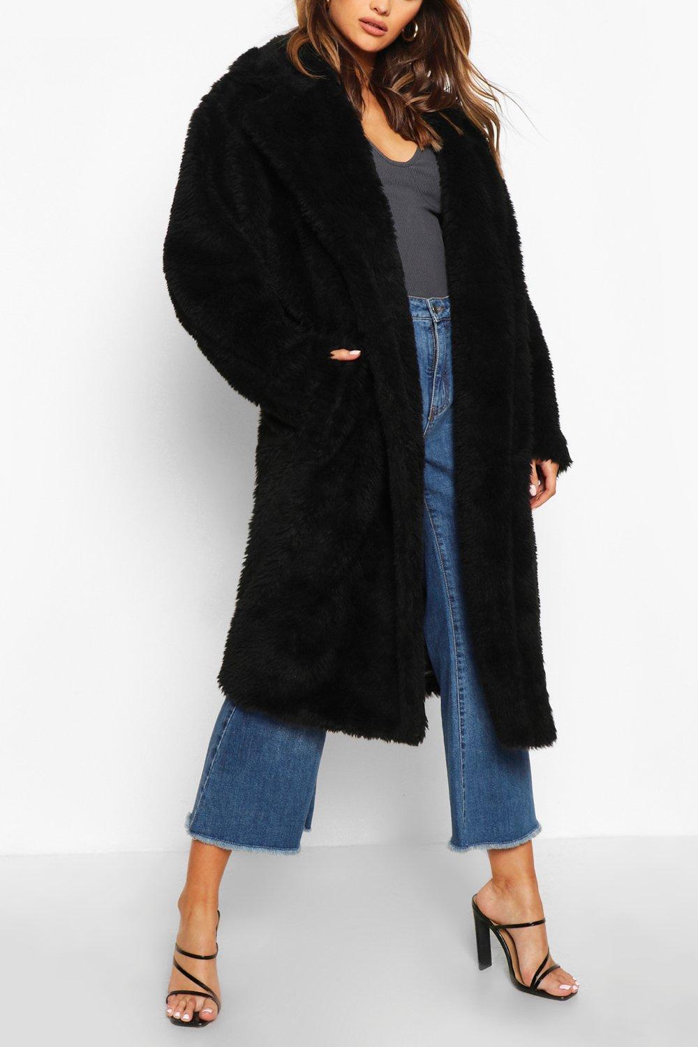 Boohoo teddy faux fur coat sale