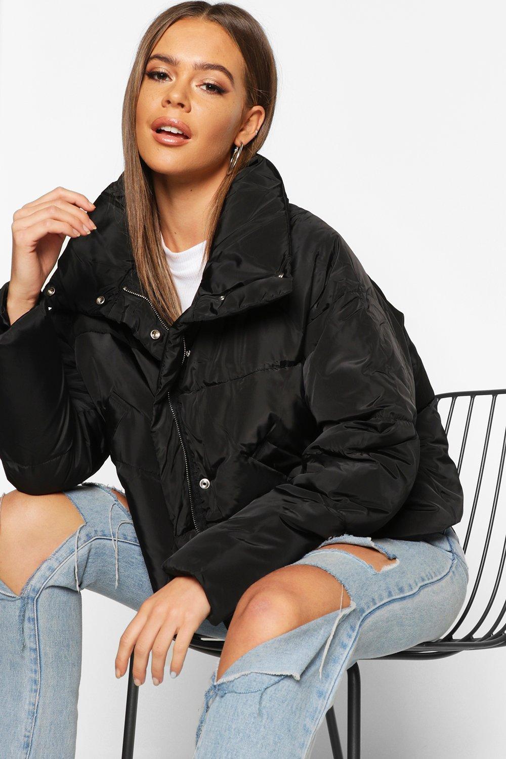 boohoo Funnel Neck Puffer Jacket