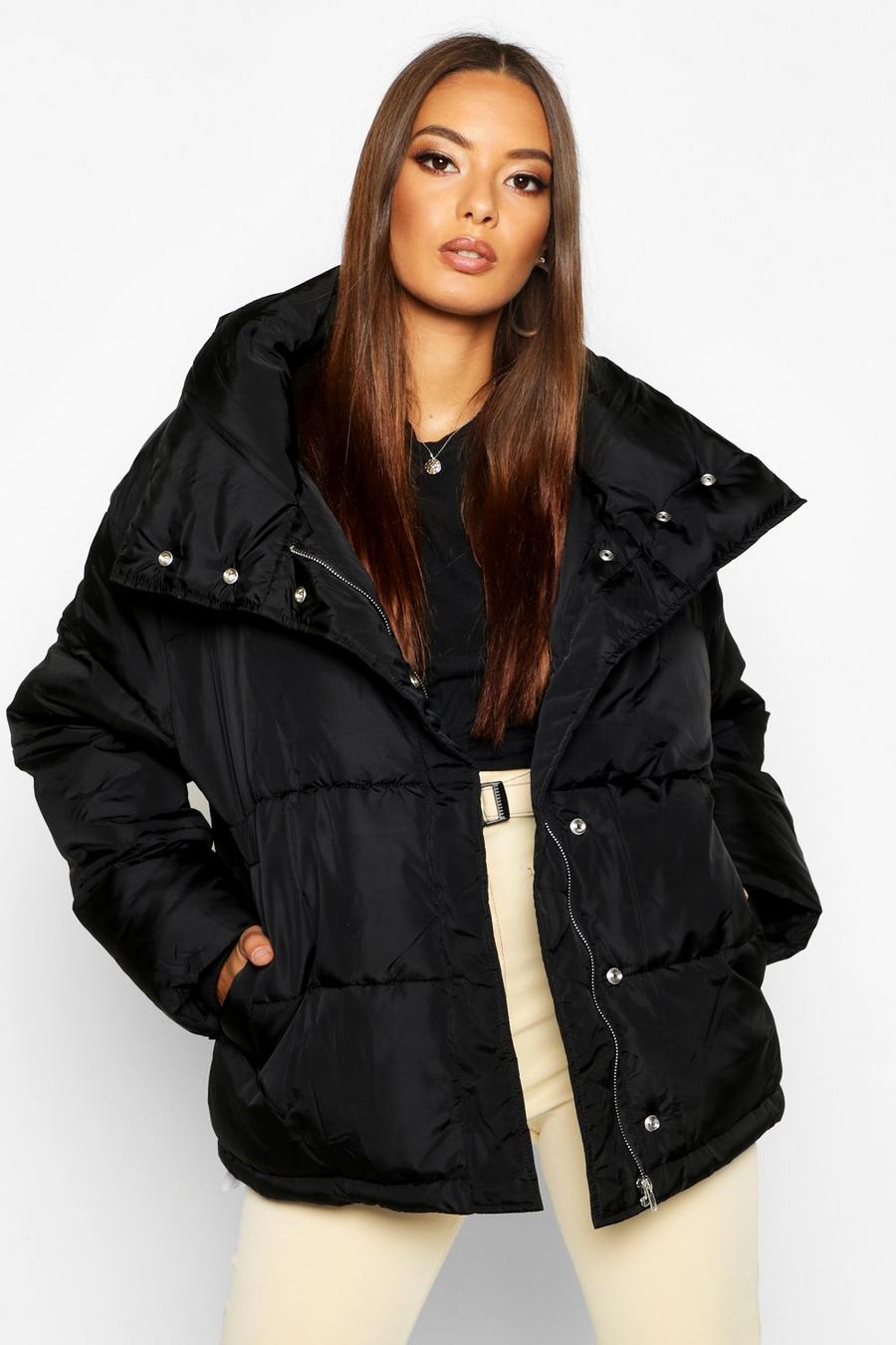 Funnel Neck Oversized Puffer image number 1