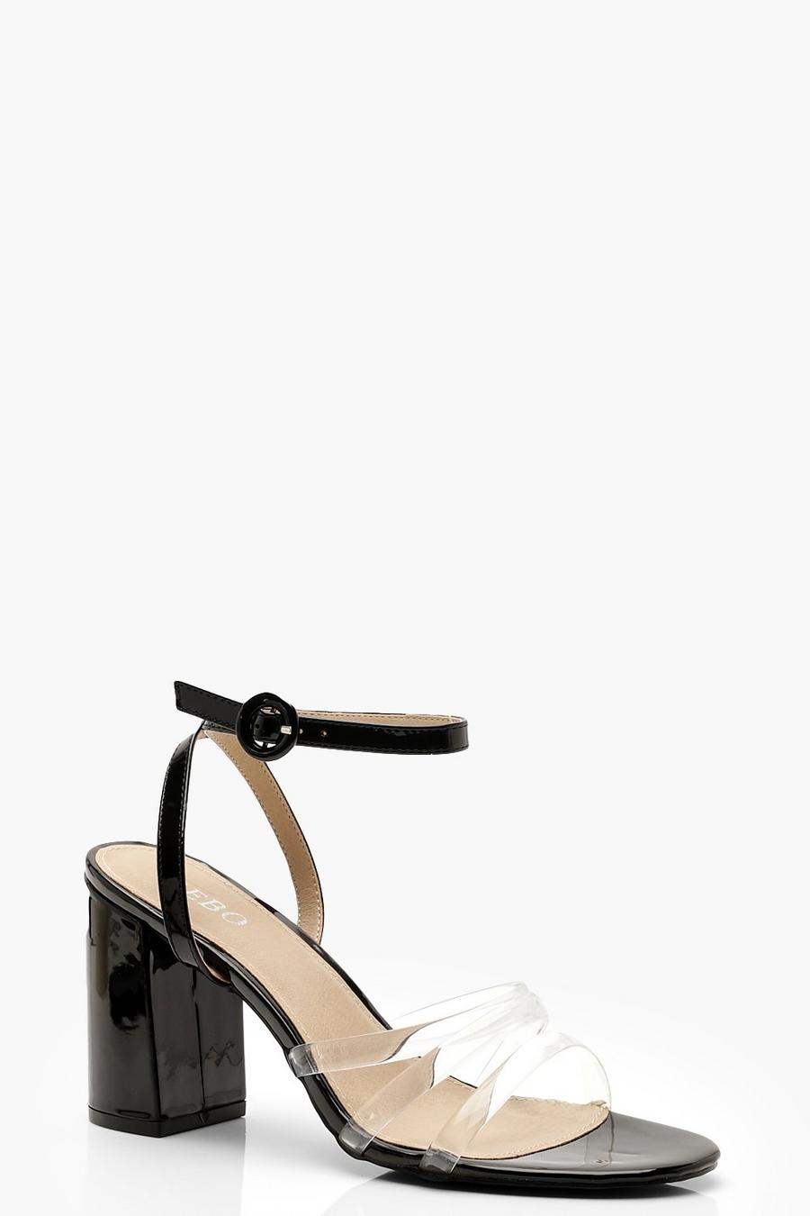 Clear Strap Block Heels image number 1