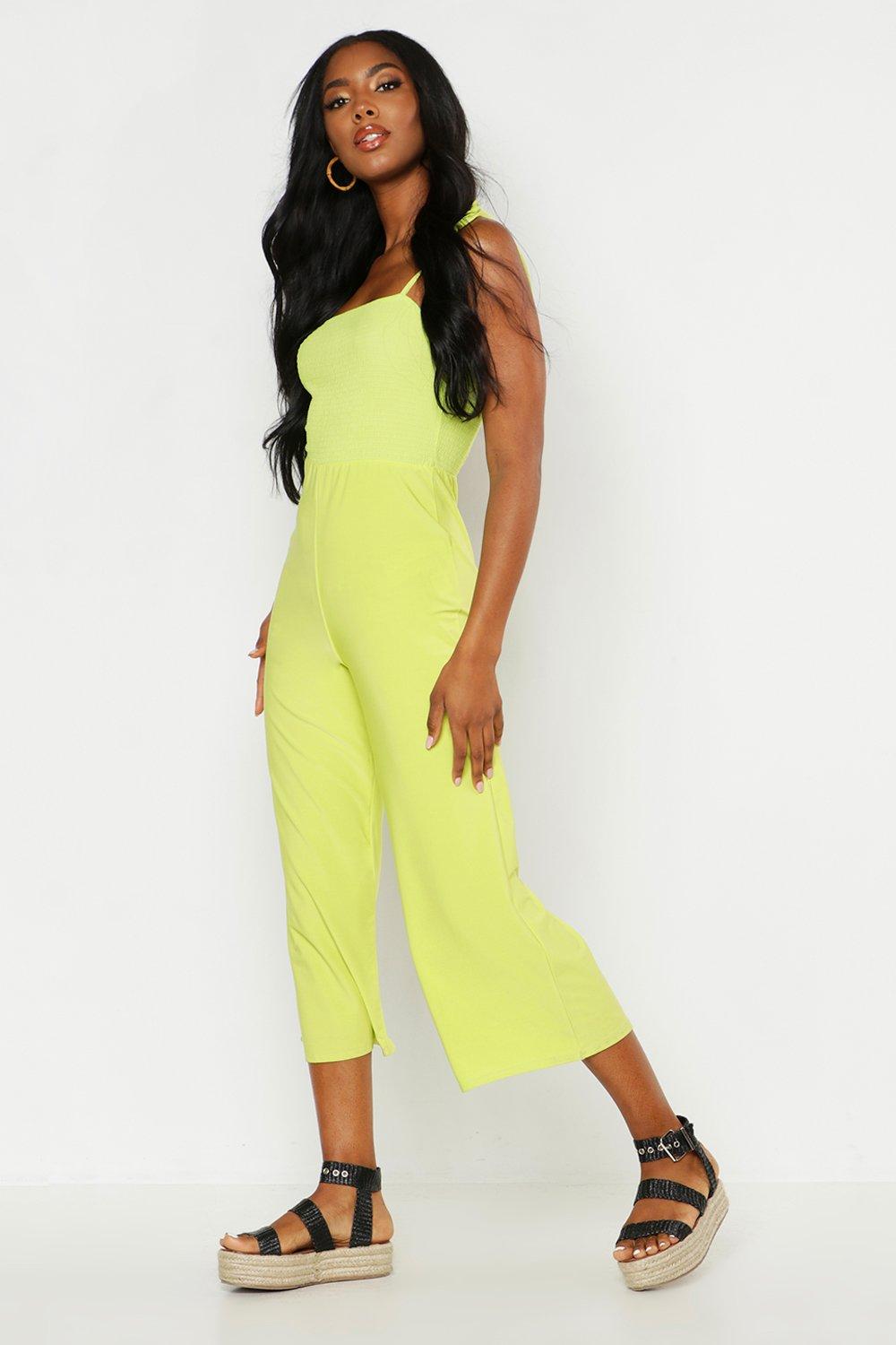 yellow jumpsuit boohoo