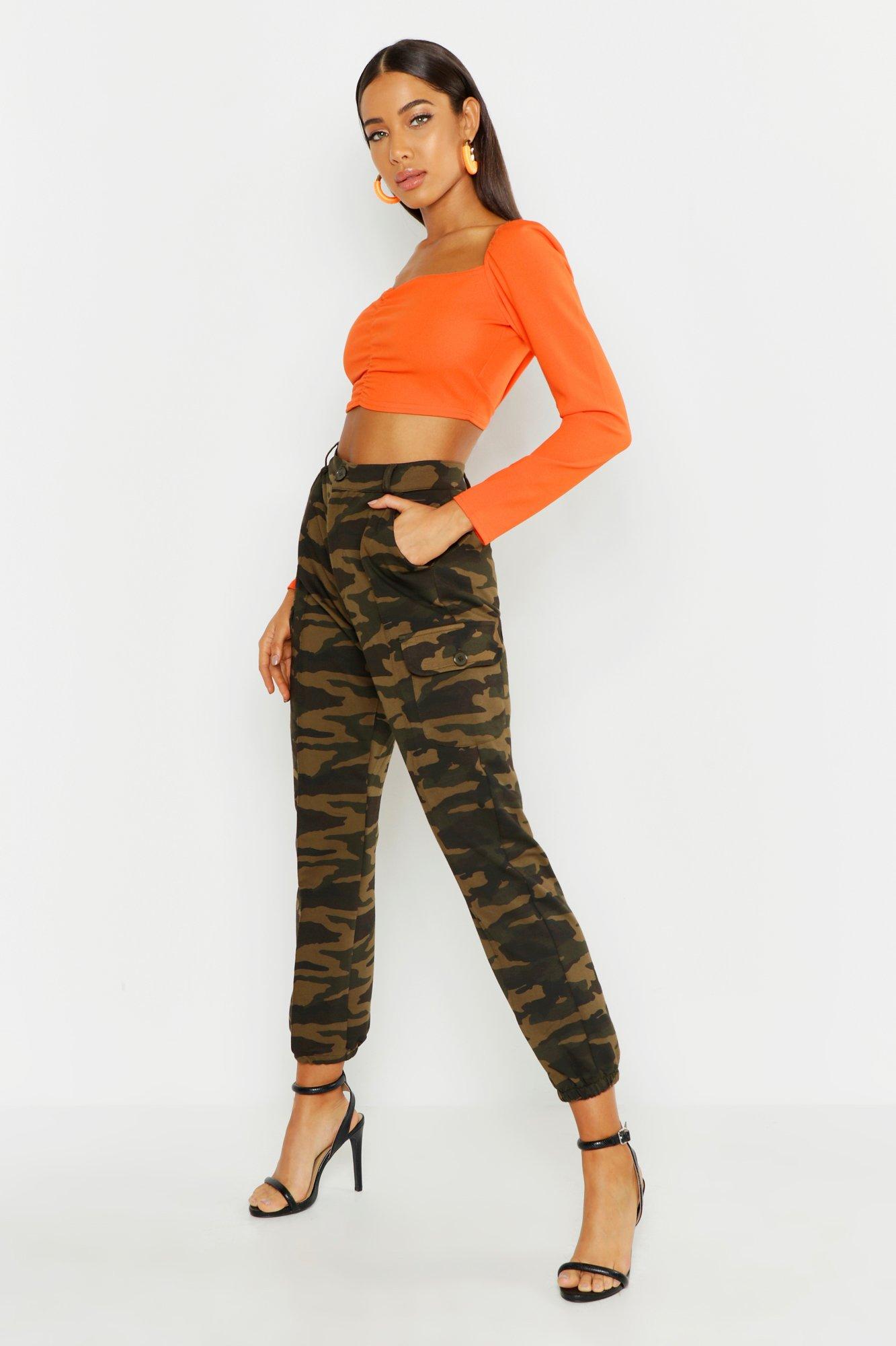 boohoo camo cargo pants